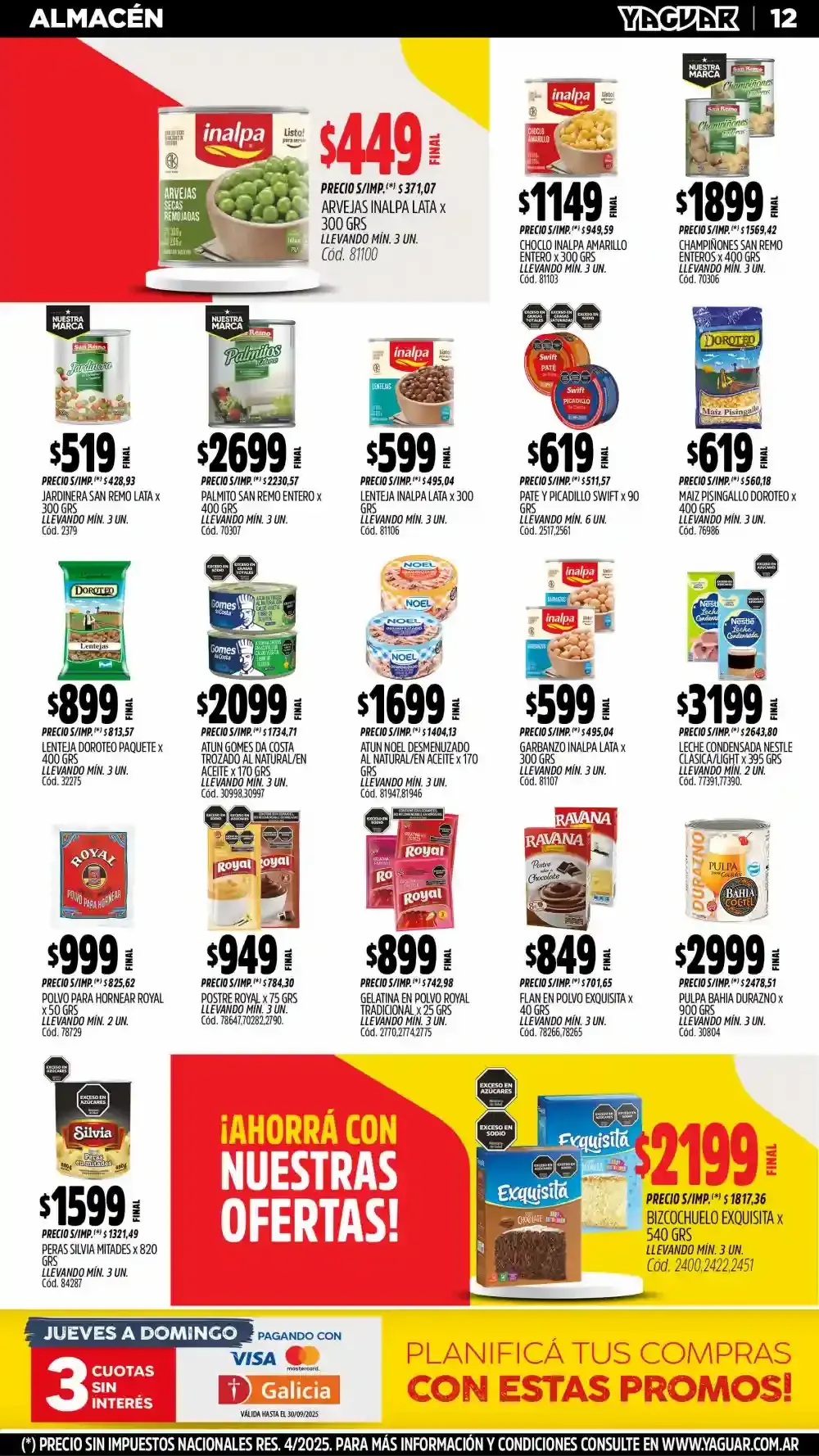 Ofertas de  Ofertas Yaguar - Últimos catálogos 8 de septiembre al 15 de septiembre 2025 - Página 14 del catálogo