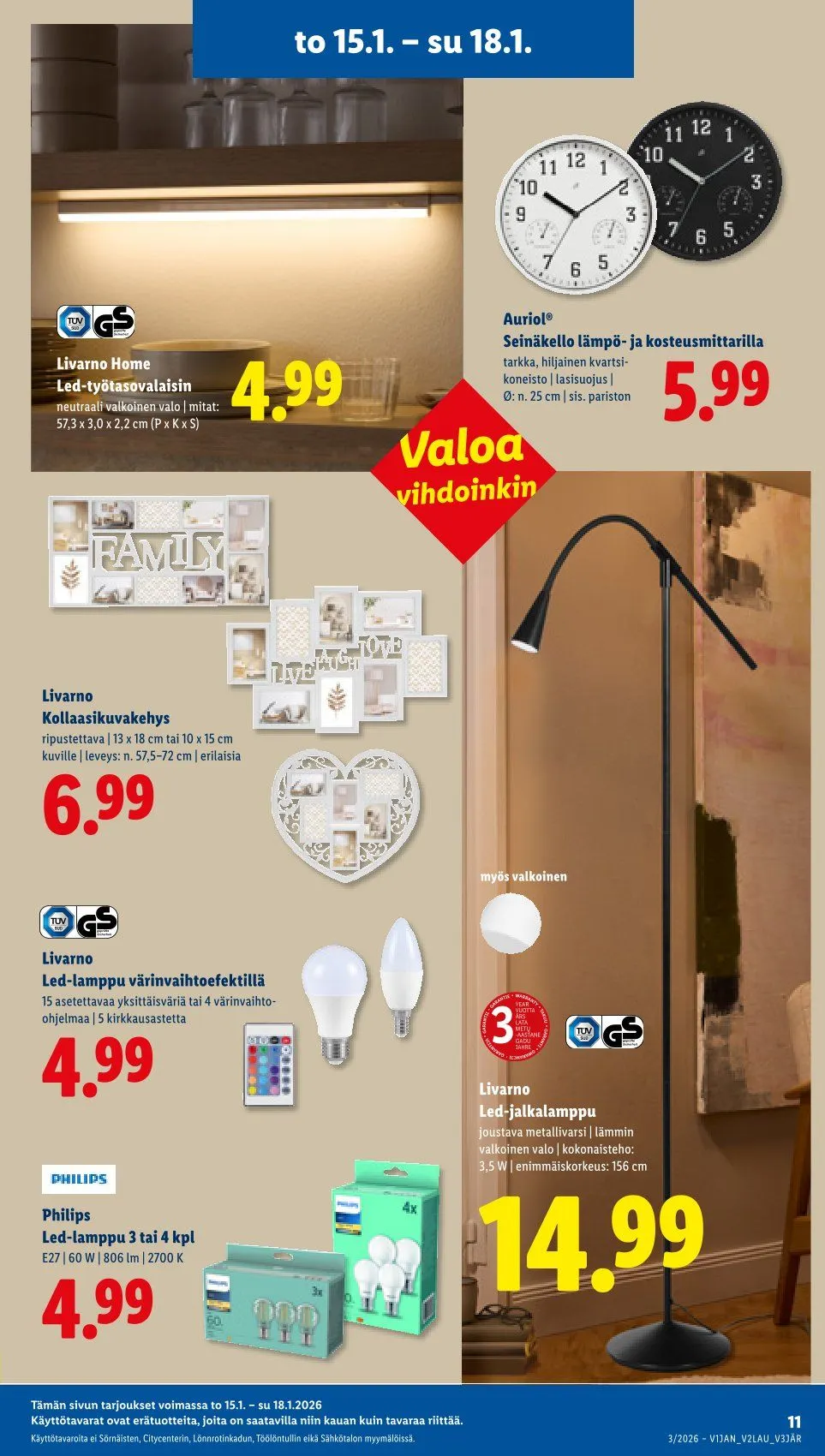 Lidl Kaupan Tarjoukset voimassa alkaen 15. tammikuuta - 18. tammikuuta 2026 - Tarjouslehti sivu 15