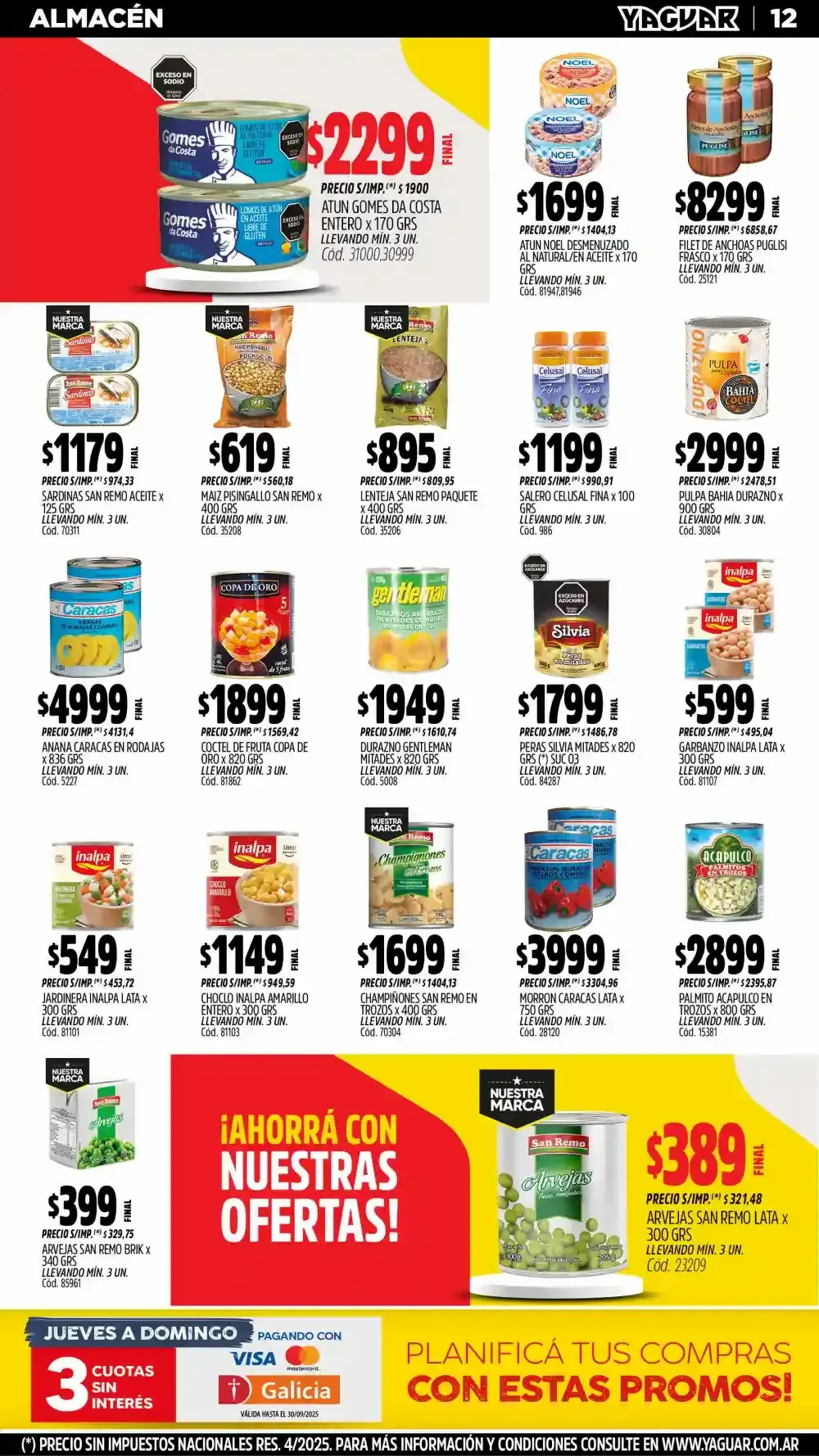 Ofertas de Ofertas Yaguar  1 de septiembre al 7 de septiembre 2025 - Página 14 del catálogo