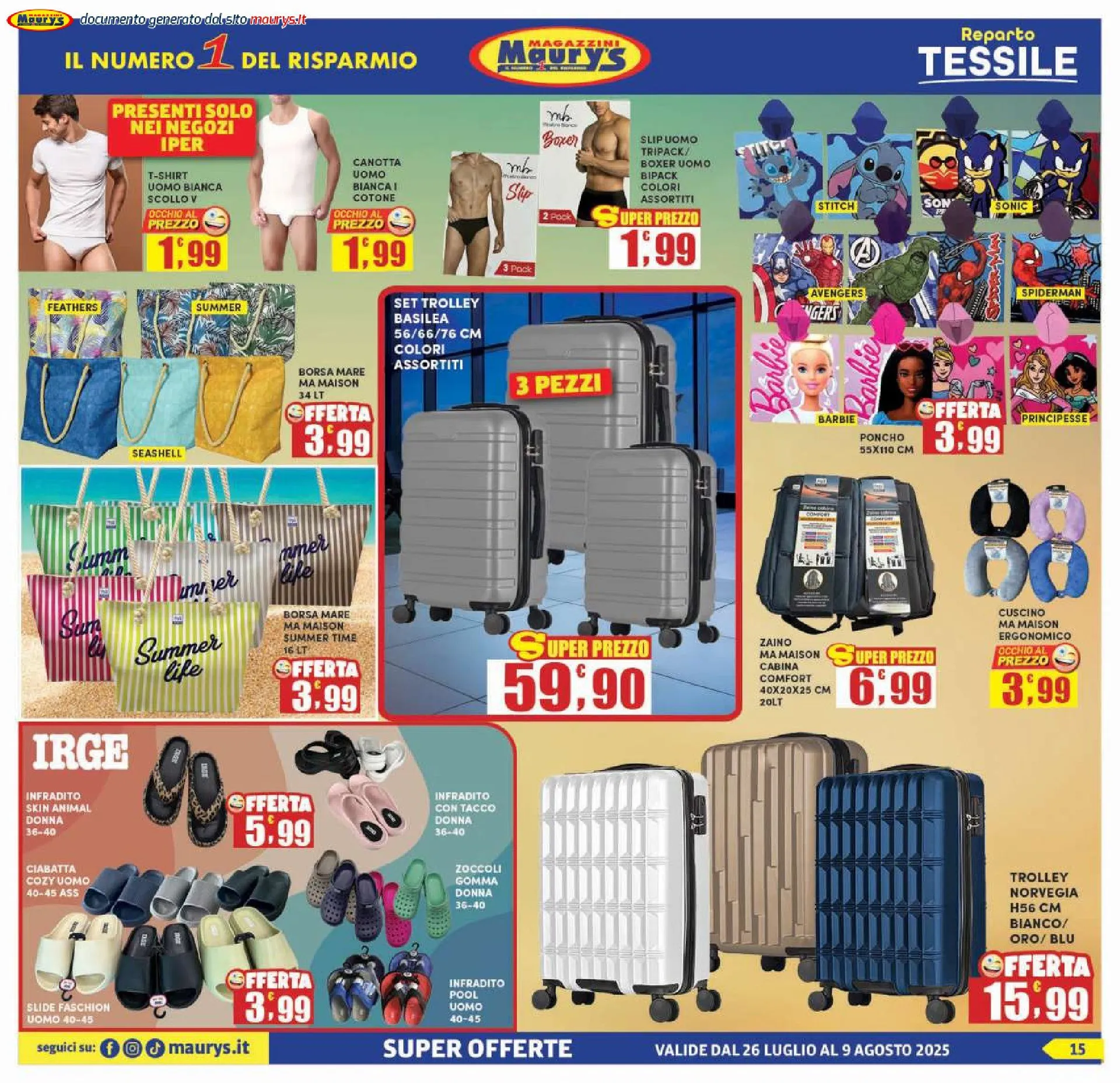 Maury's Volantino da 25 luglio a 9 agosto di 2025 - Pagina del volantino 15