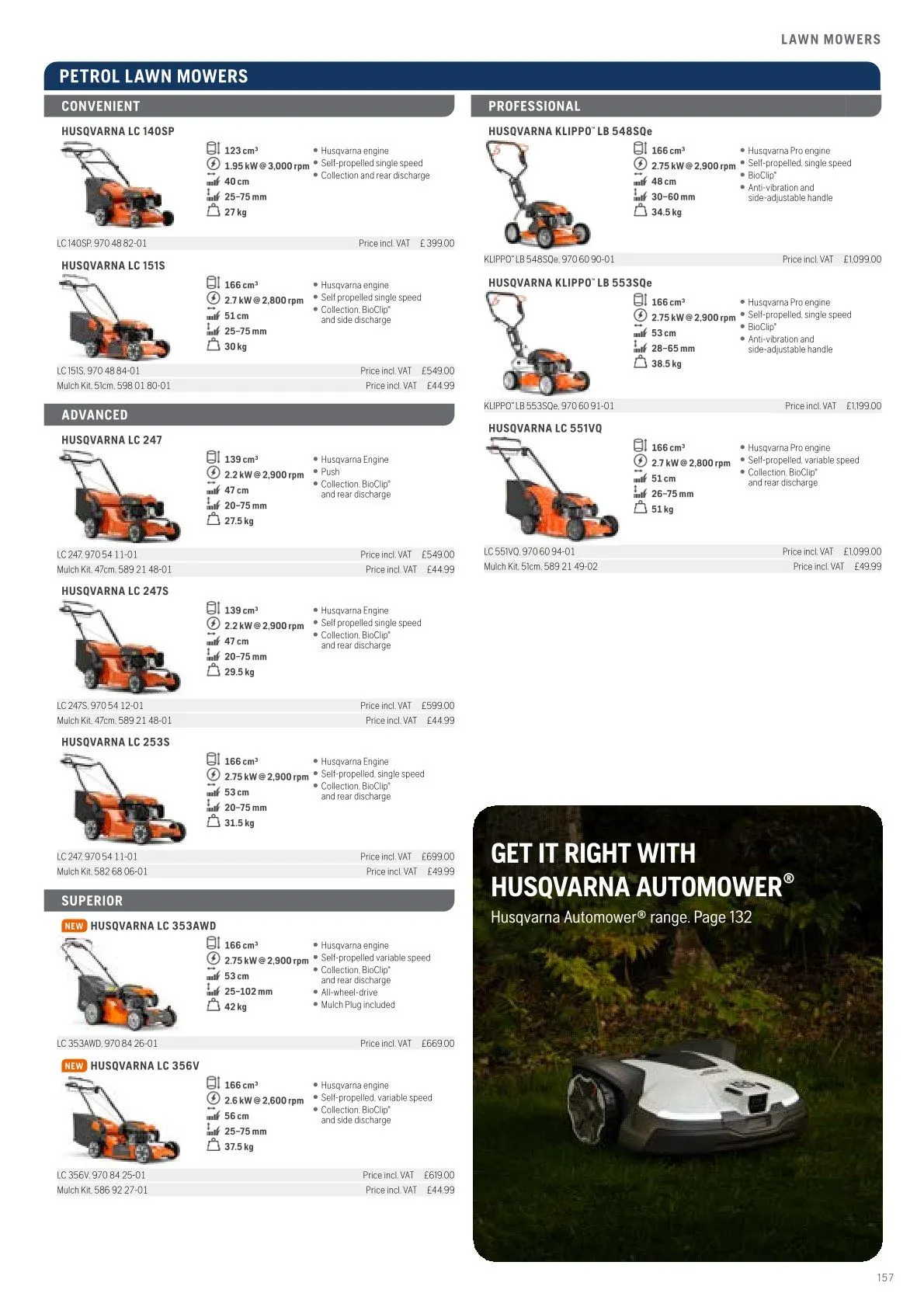 Husqvarna catalogues von 13. Februar bis 28. Februar 2026 - Flugblätt seite 159