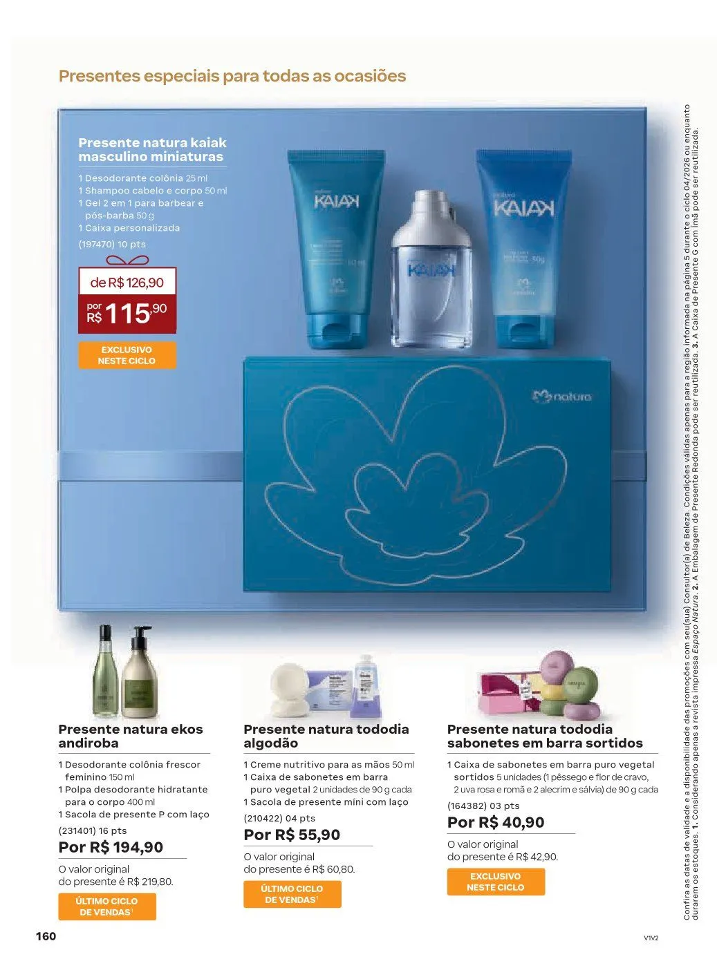 Encarte de NATURA 1 de abril até 30 de abril 2026 - Pagina 160