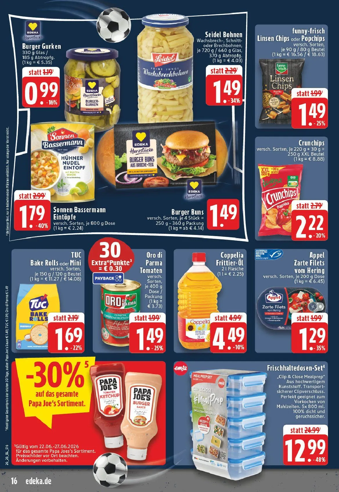 Edeka Angebote von 22. Juni bis 27. Juni 2026 - Prospekt seite 16