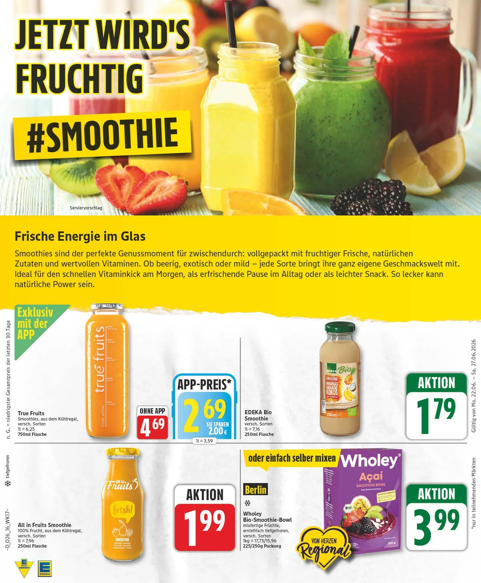 Edeka Angebote von 22. Juni bis 27. Juni 2026 - Prospekt seite 16