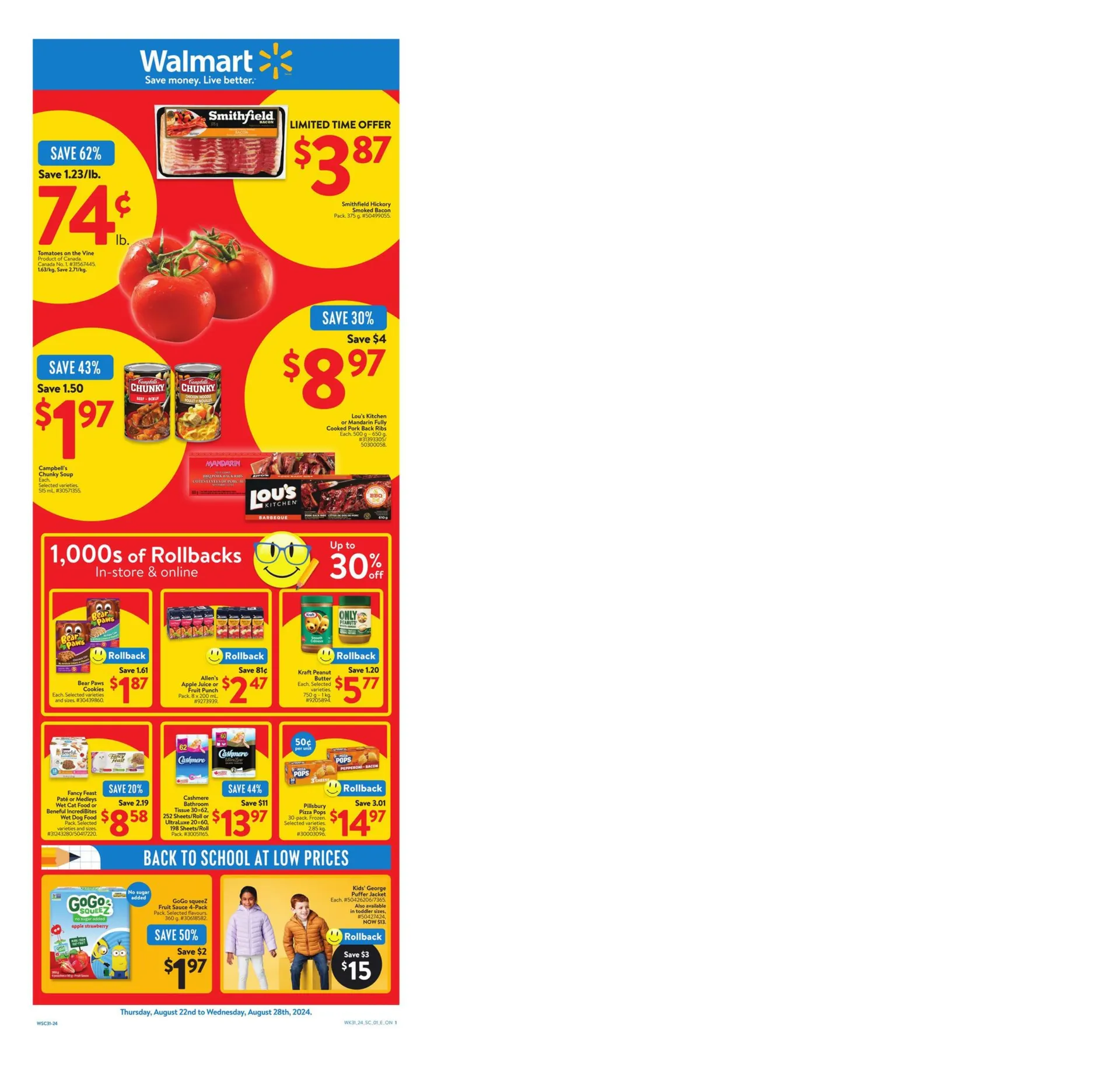 Walmart weekly flyer from August 22 to August 28 2024 - flyer page 15