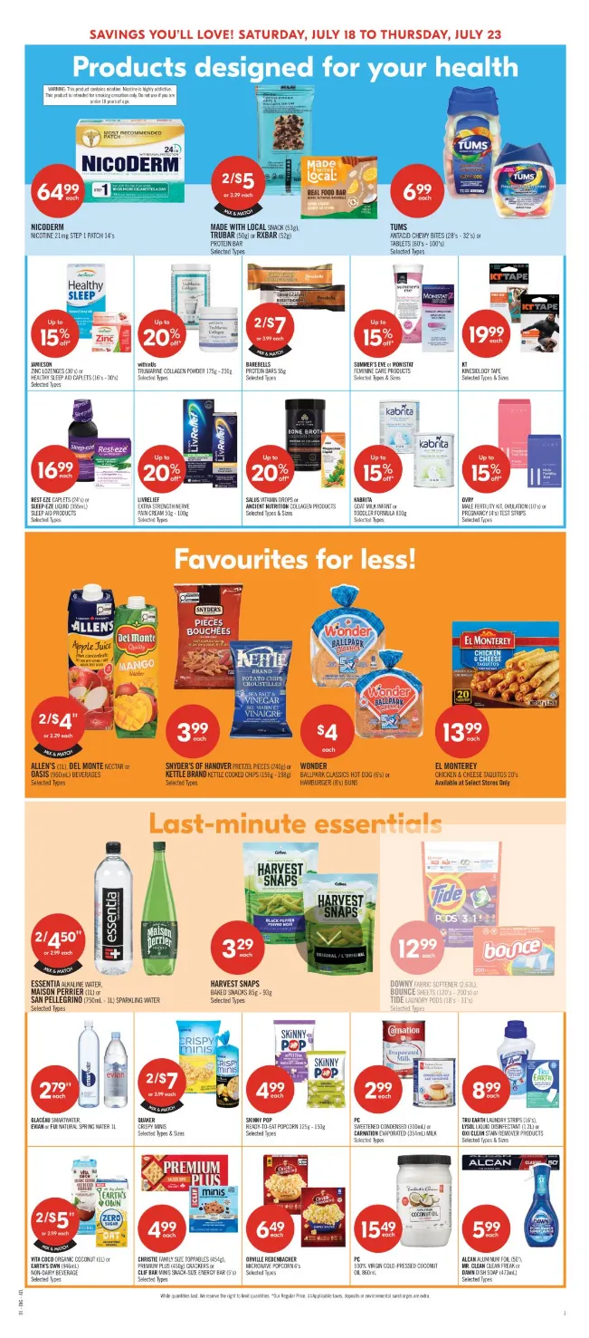 Shoppers Drug Mart Sales from July 18 to July 23 2026 - flyer page 16