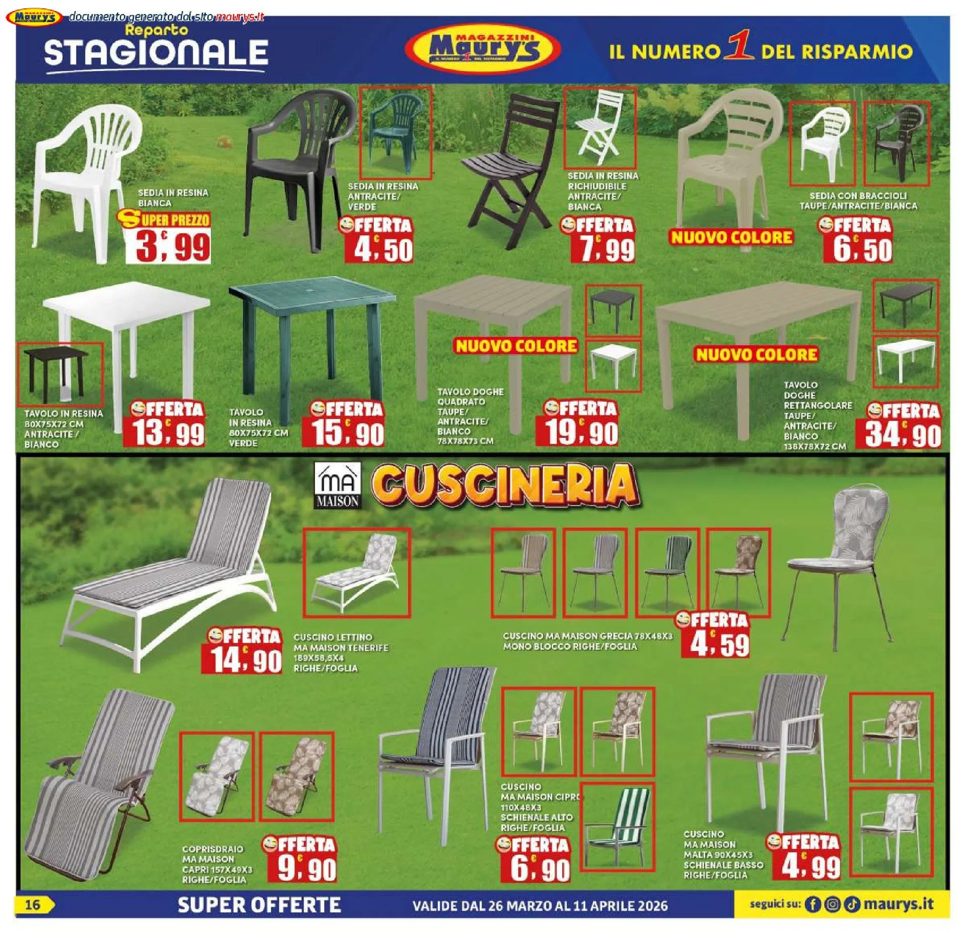 Maury's Volantino da 30 marzo a 6 aprile di 2026 - Pagina del volantino 16