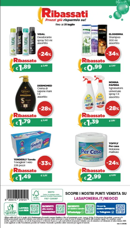 Volantini La Saponeria da 9 aprile a 29 aprile di 2026 - Pagina del volantino 16