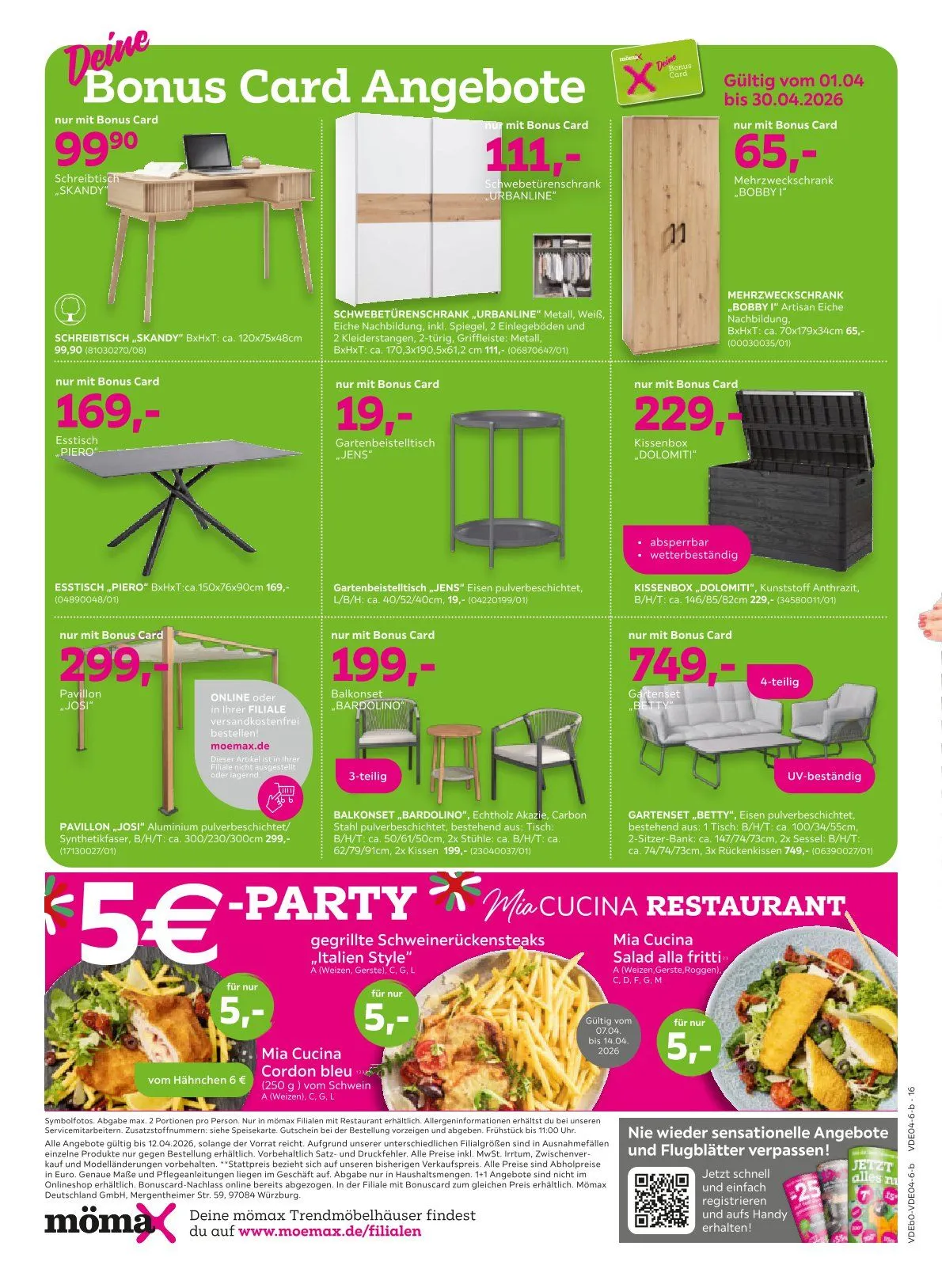 Prospekt mömax  von 6. April bis 12. April 2026 - Prospekt seite 16