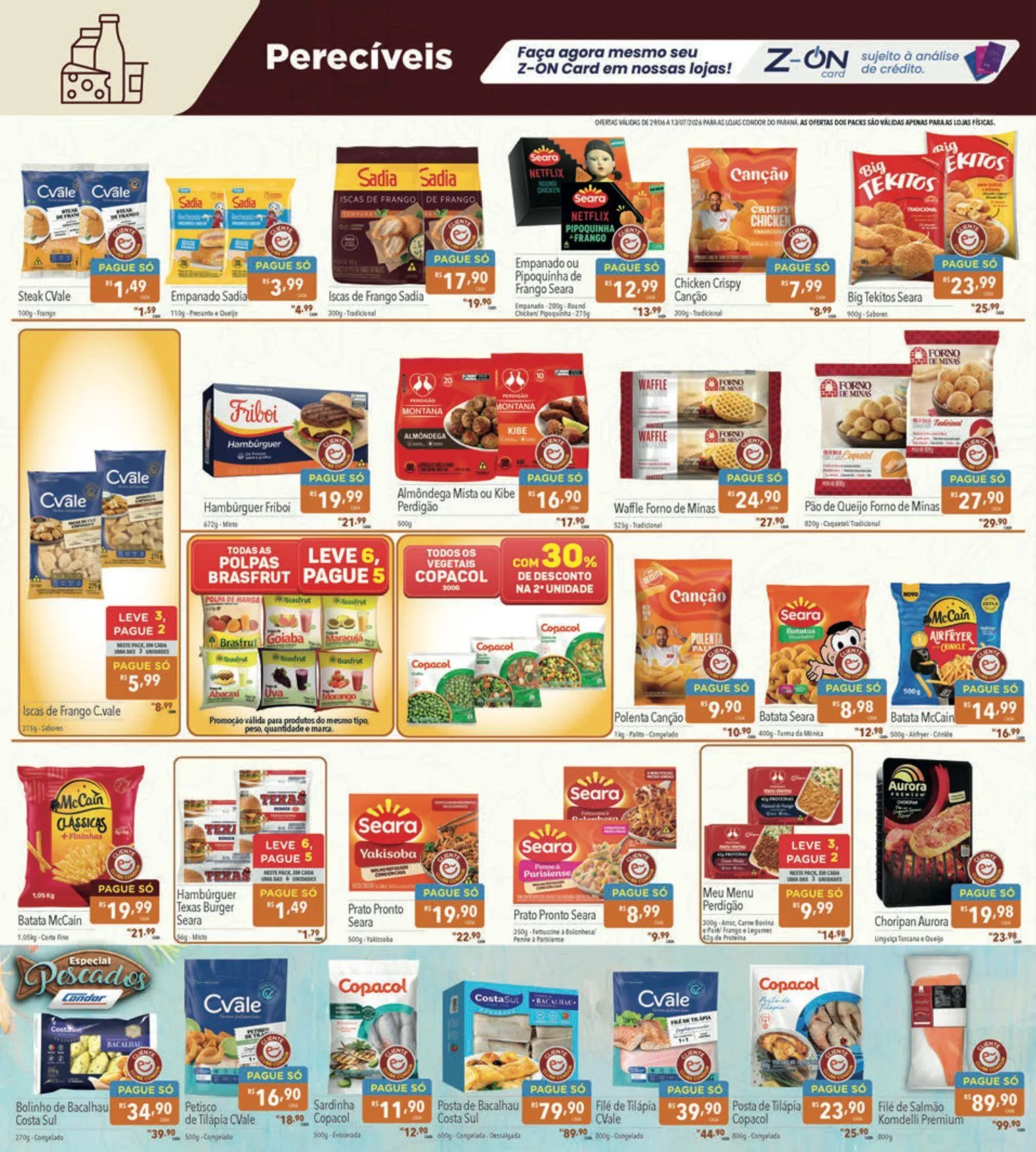 Encarte de  Folhetos Supermercados Condor 29 de junho até 13 de julho 2026 - Pagina 16