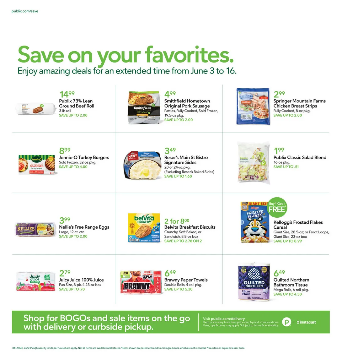 Weekly promotion Publix Sales spanning from June 3 to June 9 2026 - Page 16 for Catalogue 365
