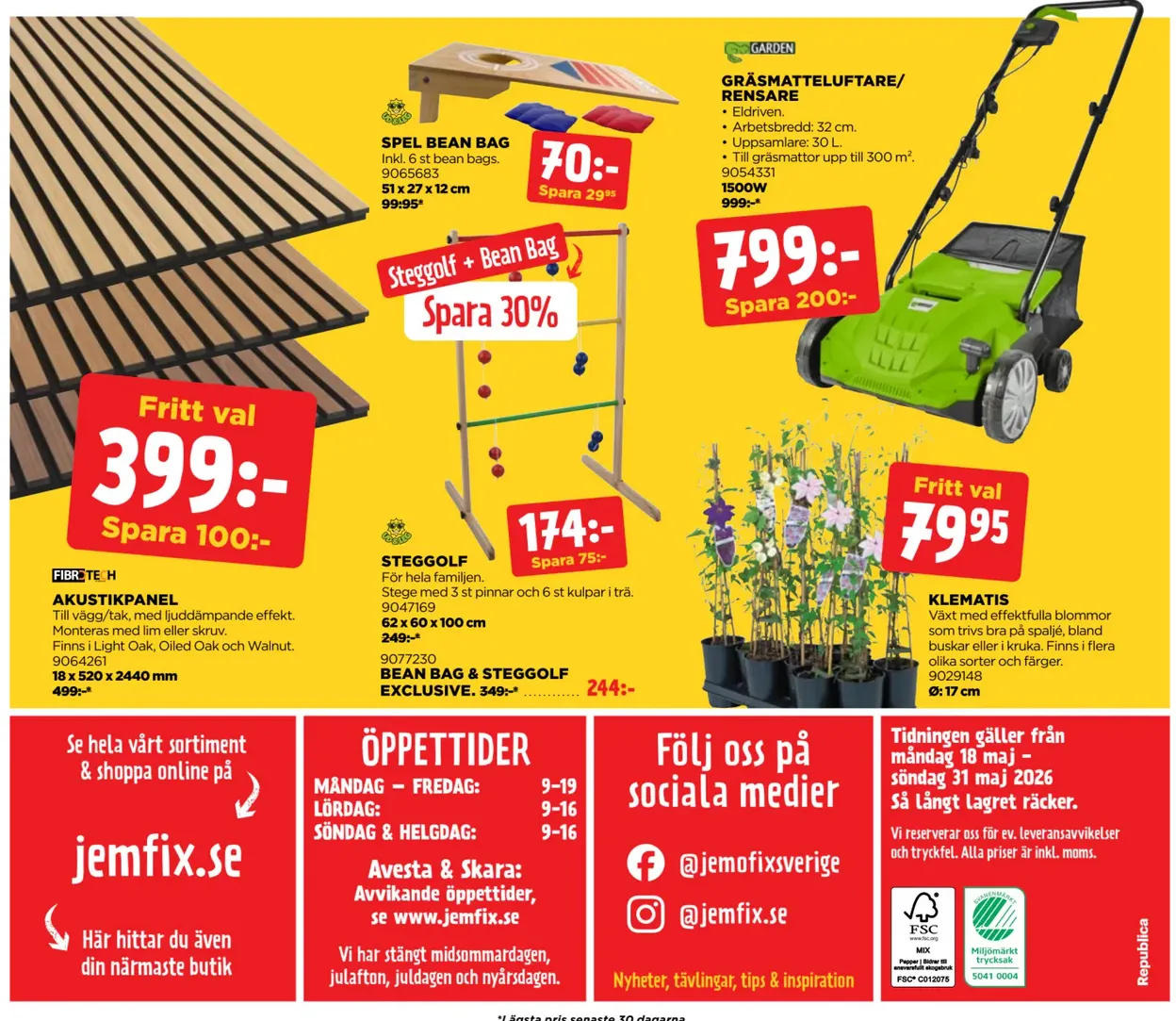 Senaste Jem och Fix erbjudanden från 18 maj till 31 maj 2026 - Reklamblad sidor 16