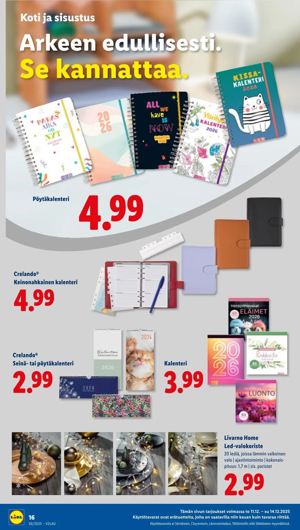 Lidl uusimmat tarjoukset voimassa alkaen 11. joulukuuta - 17. joulukuuta 2025 - Tarjouslehti sivu 16