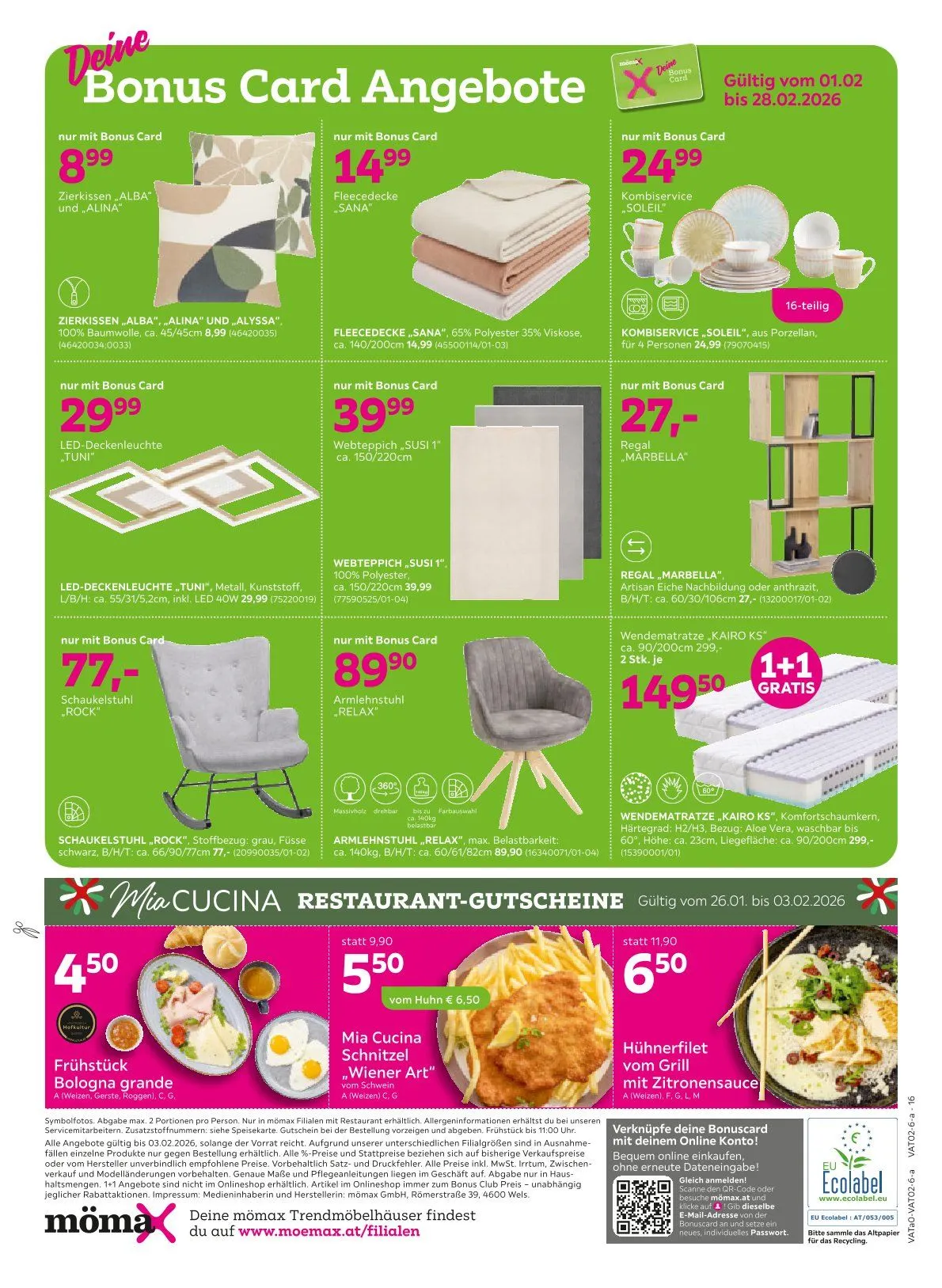 Mömax Prospekte von 26. Jänner bis 3. Februar 2026 - Flugblätt seite 16