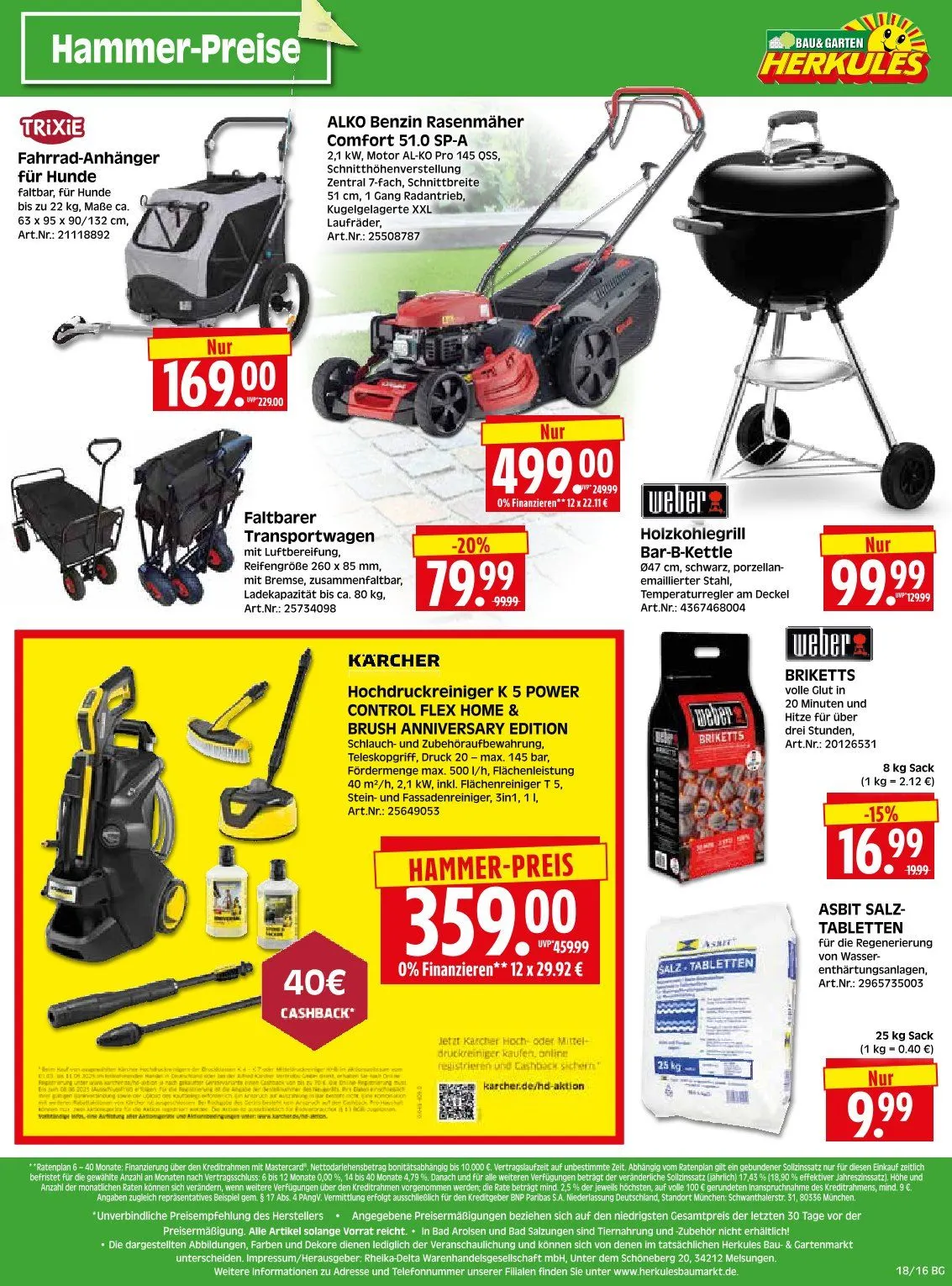 Herkules Baumarkt Angebote von 28. April bis 3. Mai 2025 - Prospekt seite 16
