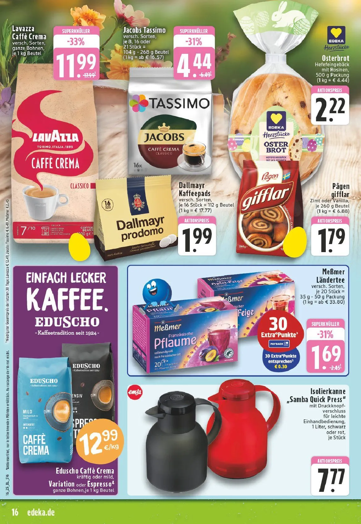Edeka Angebote von 14. April bis 19. April 2025 - Prospekt seite 16