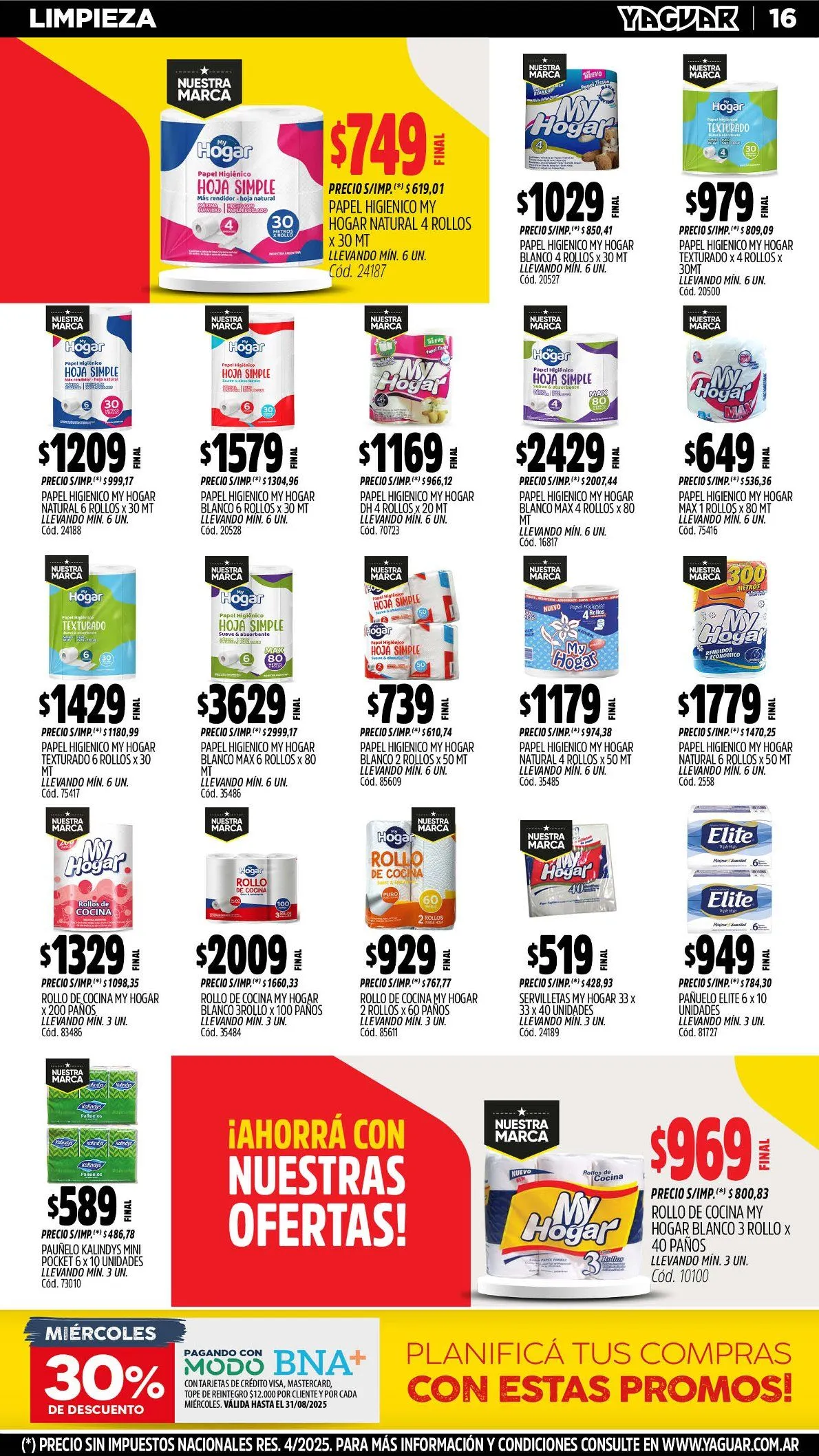 Ofertas de Ofertas Yaguar - Últimos catálogos 18 de agosto al 25 de agosto 2025 - Página 16 del catálogo