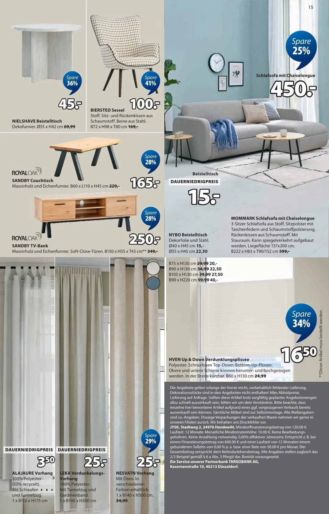 JYSK Angebote von 19. Oktober bis 29. November 2025 - Prospekt seite 15
