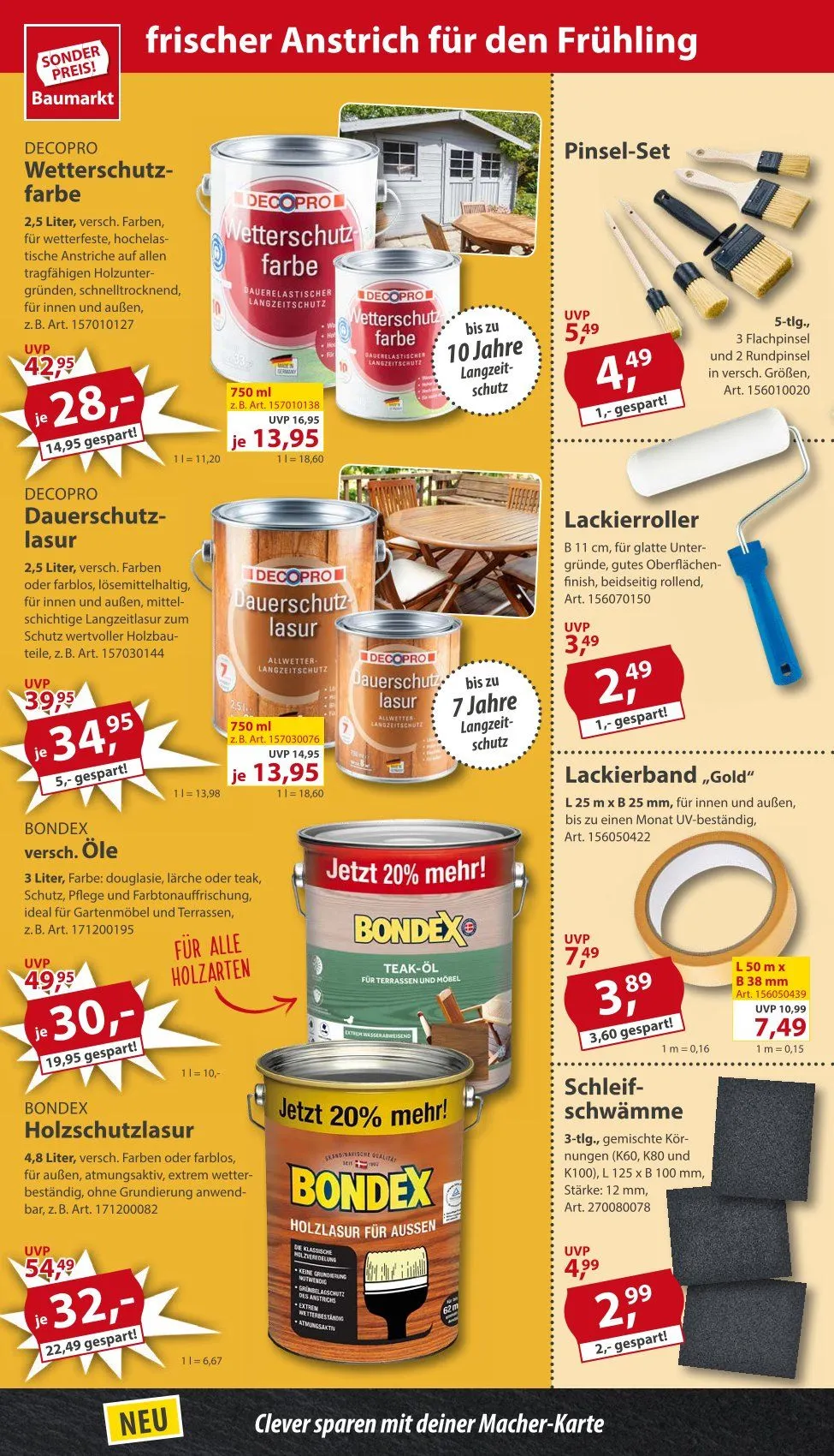 Sonderpreis-Baumarkt Deals von 31. März bis 4. April 2025 - Prospekt seite 16