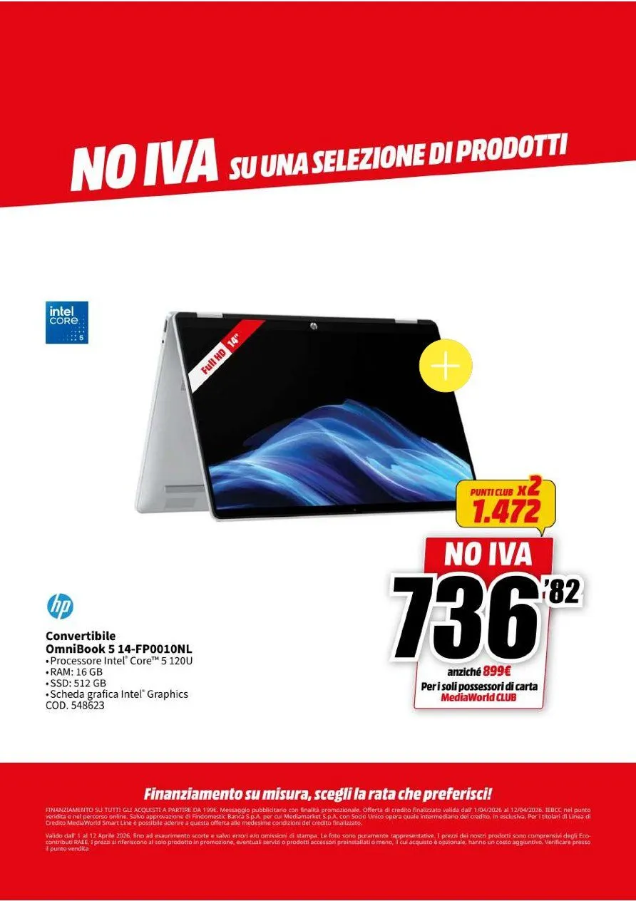 Volantini MEDIAWORLD da 1 aprile a 12 aprile di 2026 - Pagina del volantino 16
