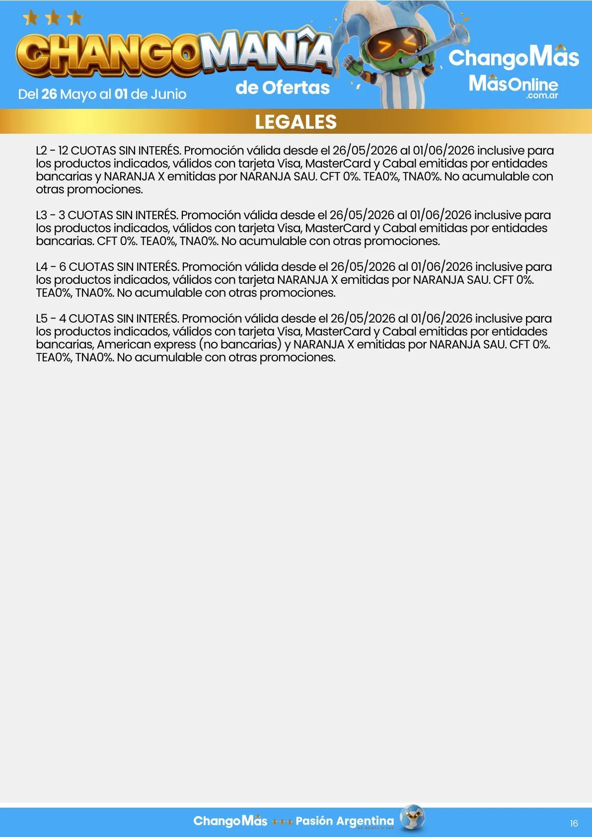 Ofertas de Changomas Ofertas 26 de mayo al 1 de junio 2026 - Página 16 del catálogo