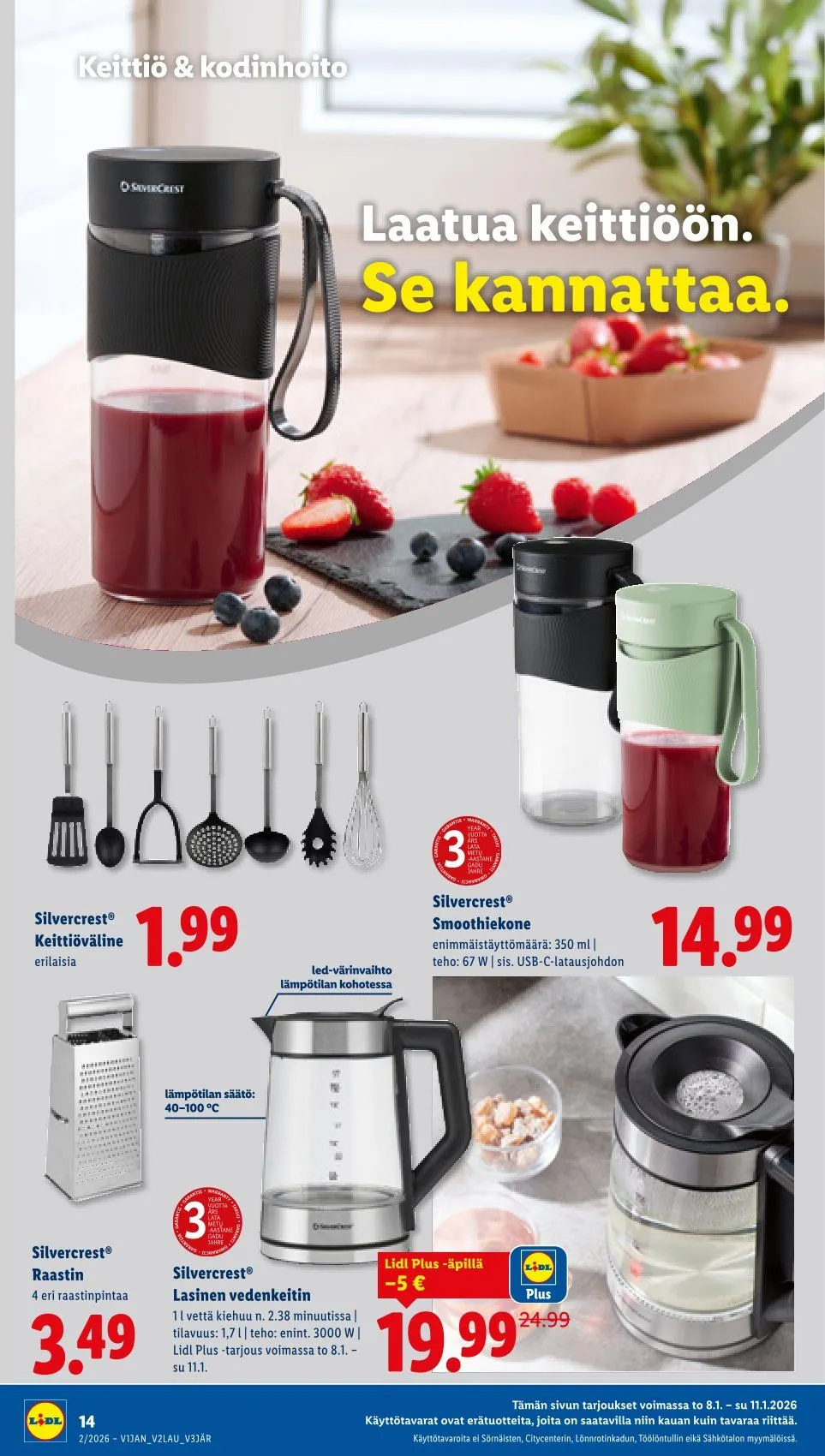 Kaupan Lidl tarjoukset voimassa alkaen 8. tammikuuta - 11. tammikuuta 2026 - Tarjouslehti sivu 16