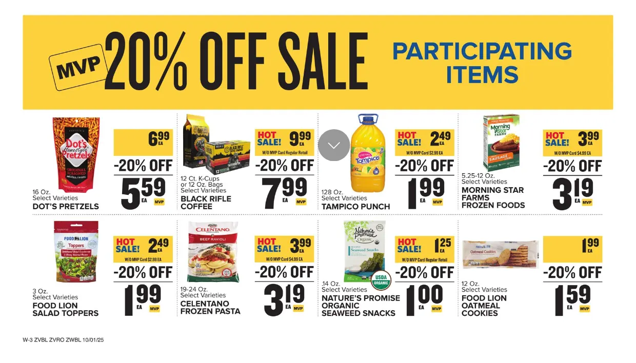 Weekly promotion Food Lion Sales spanning from October 1 to October 7 2025 - Page 16 for Catalogue 365