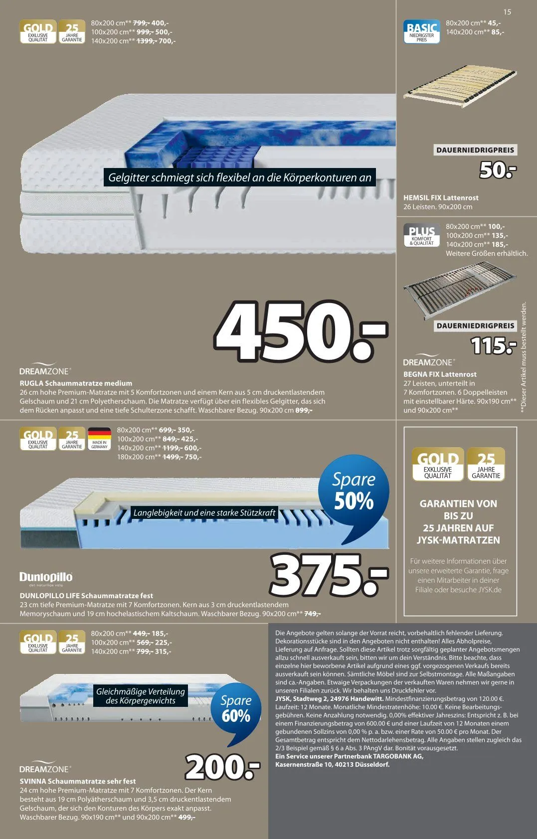  JYSK Angebote von 28. April bis 6. Juni 2026 - Prospekt seite 15