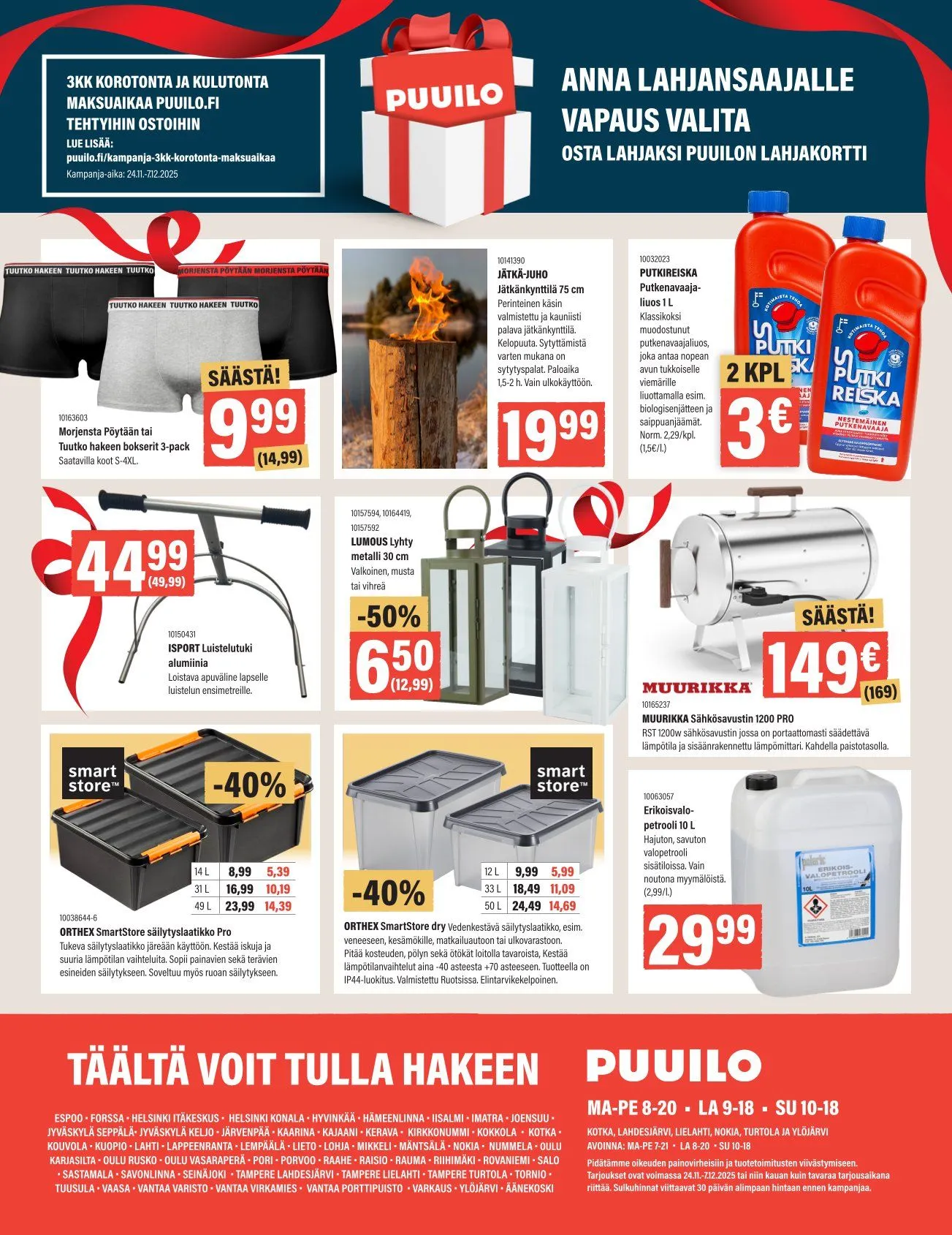 Puuilo Tarjoukset voimassa alkaen 24. marraskuuta - 7. joulukuuta 2025 - Tarjouslehti sivu 16