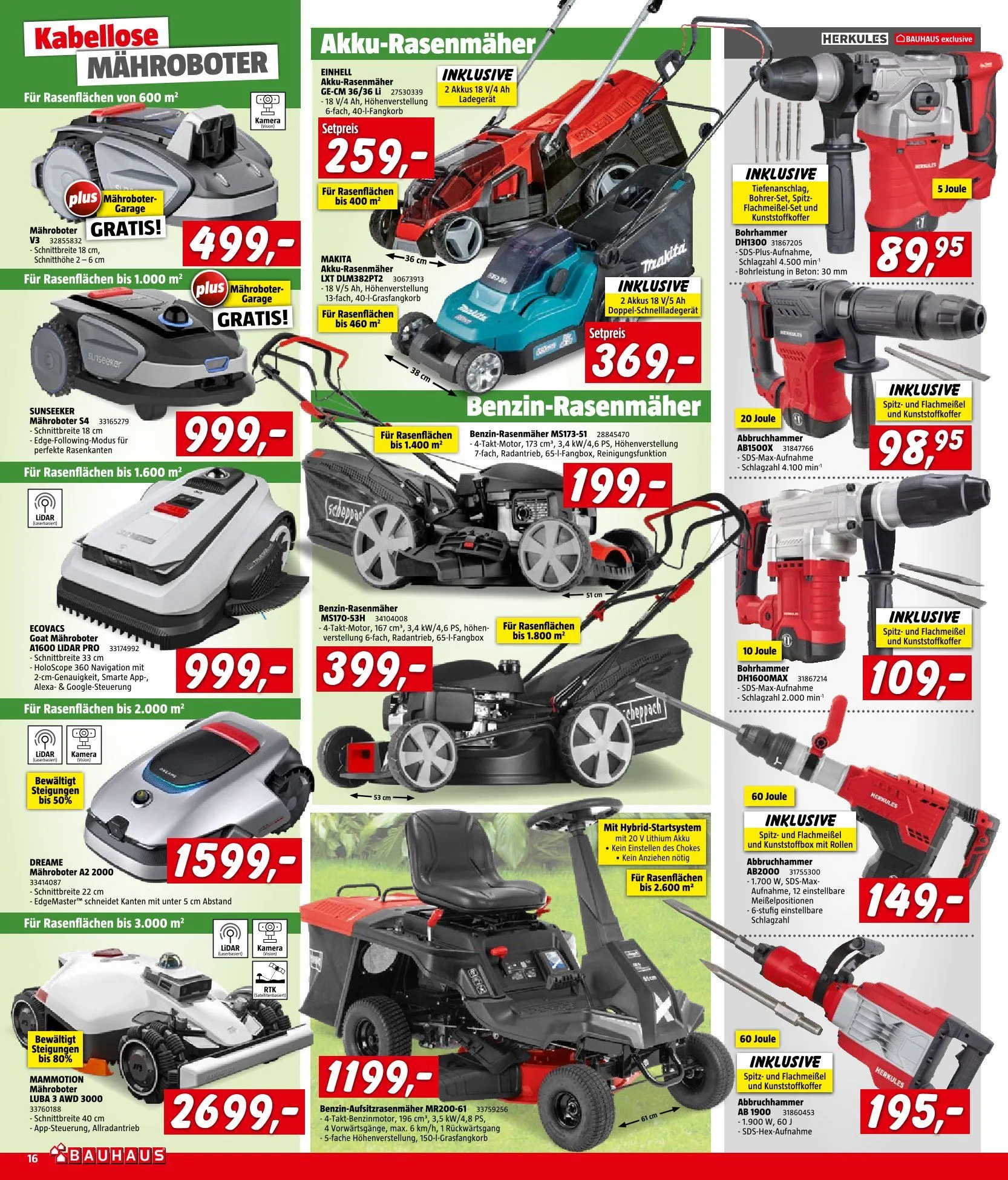Bauhaus Deals von 30. Juni bis 14. Juli 2026 - Flugblätt seite  16