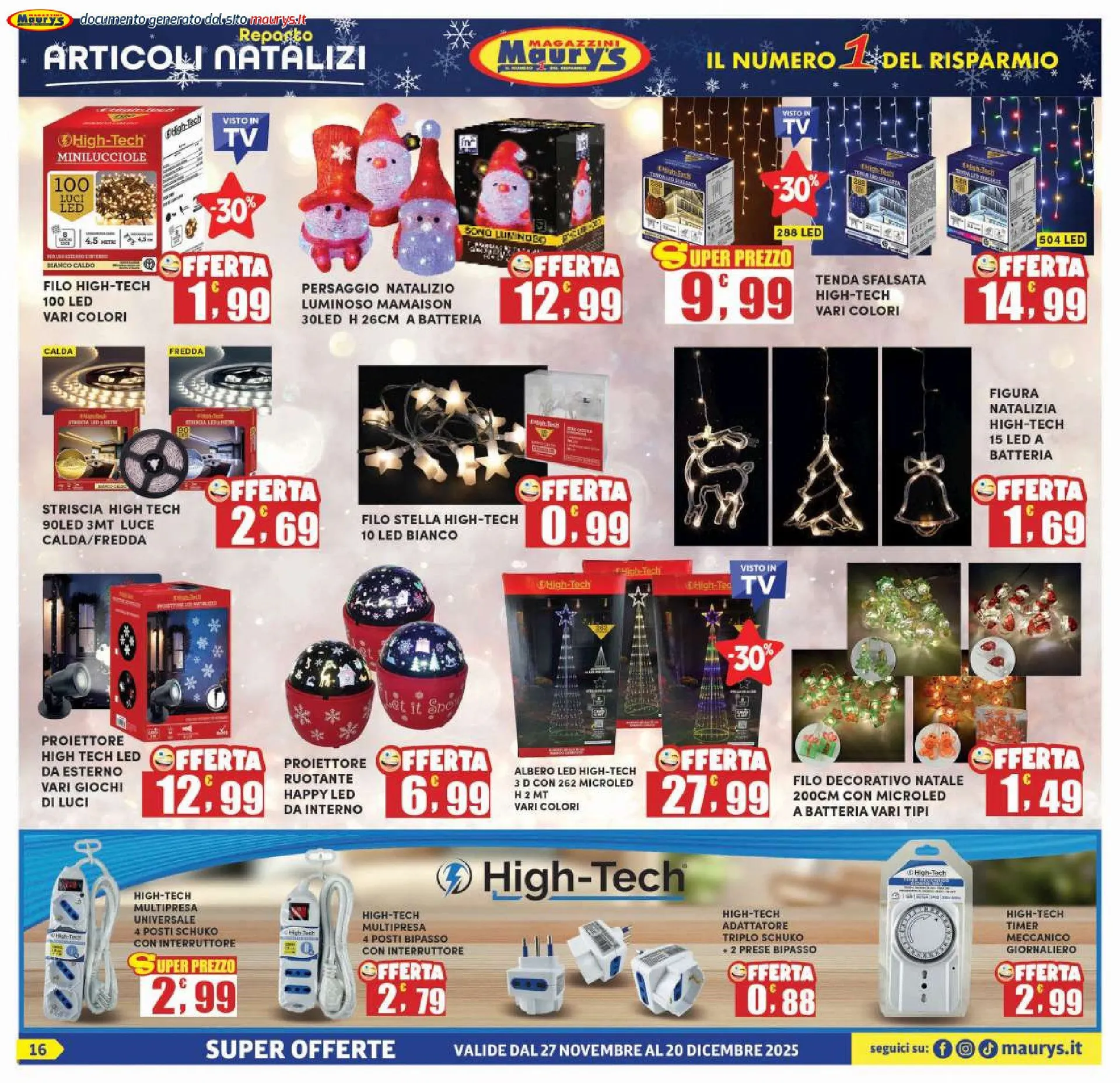 Maury's  Volantino da 27 novembre a 20 dicembre di 2025 - Pagina del volantino 16