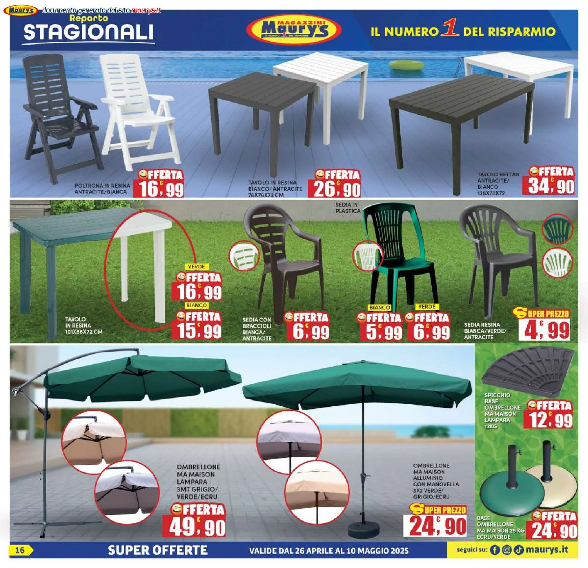 Volantini Maury's da 26 aprile a 11 maggio di 2025 - Pagina del volantino 16