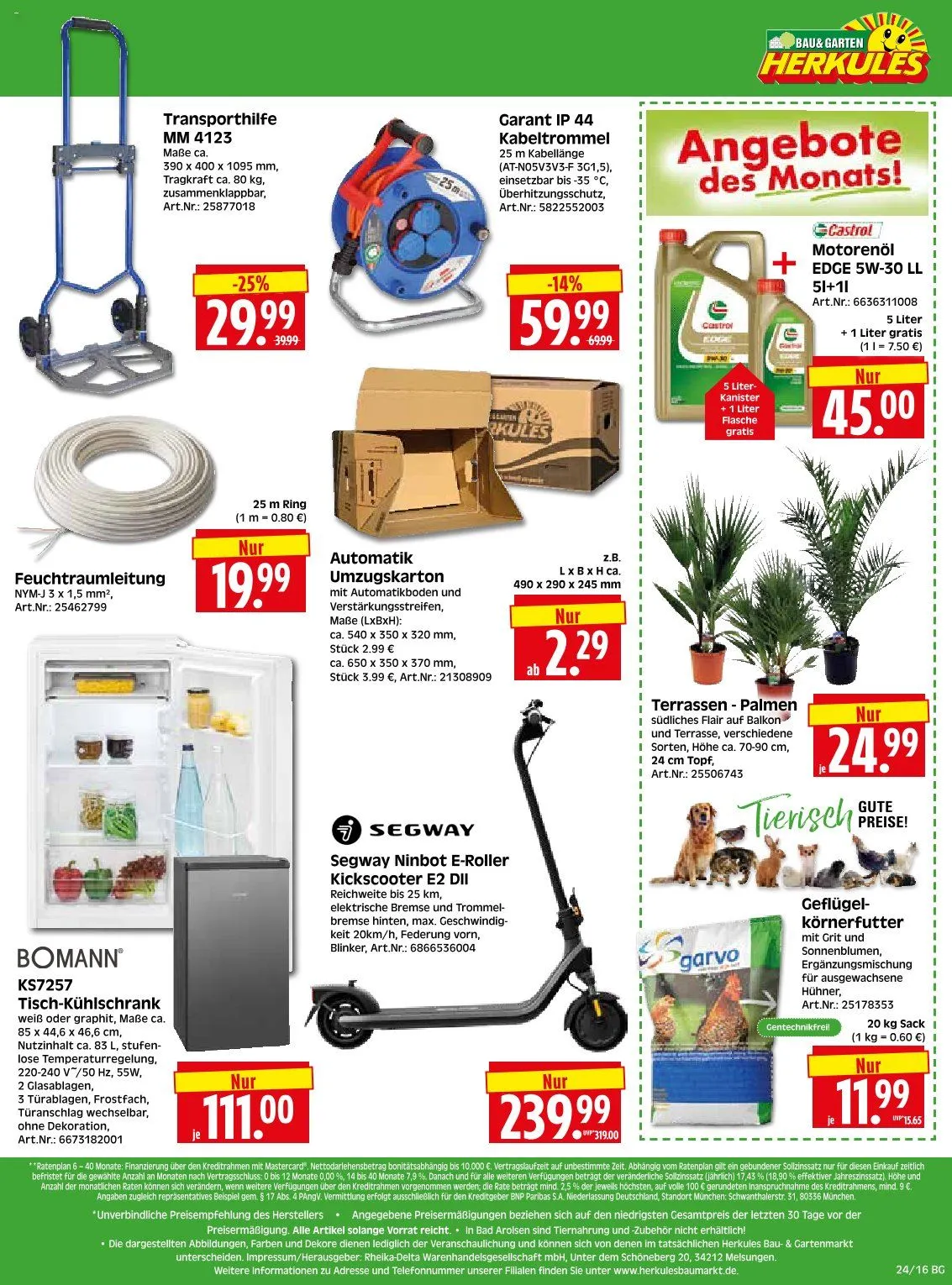 Herkules Baumarkt Angebote von 8. Juni bis 13. Juni 2026 - Prospekt seite 16