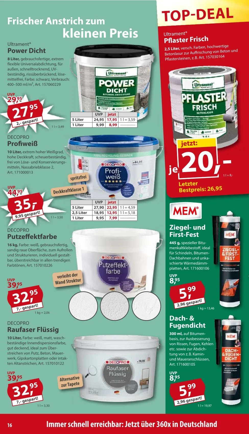 Sonderpreis-Baumarkt Angebote von 18. April bis 24. April 2026 - Prospekt seite 16