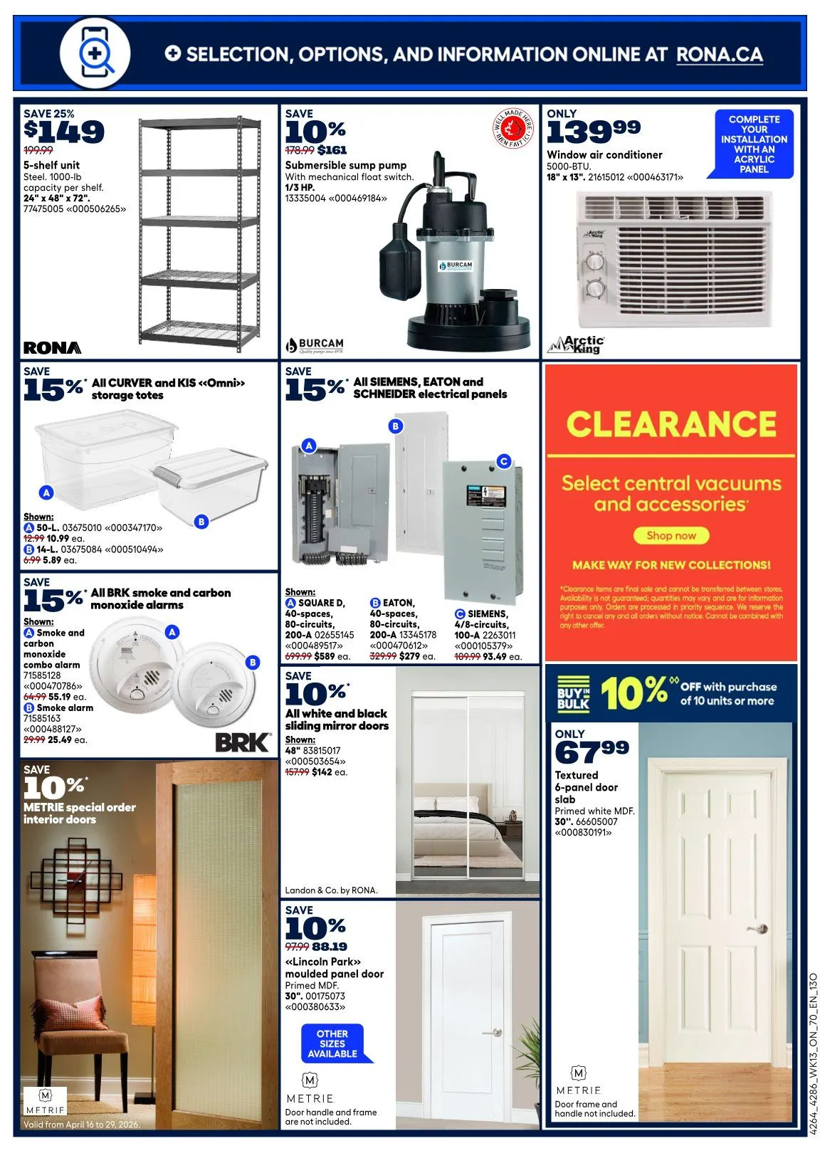 RONA Sales from April 23 to April 29 2026 - flyer page 16