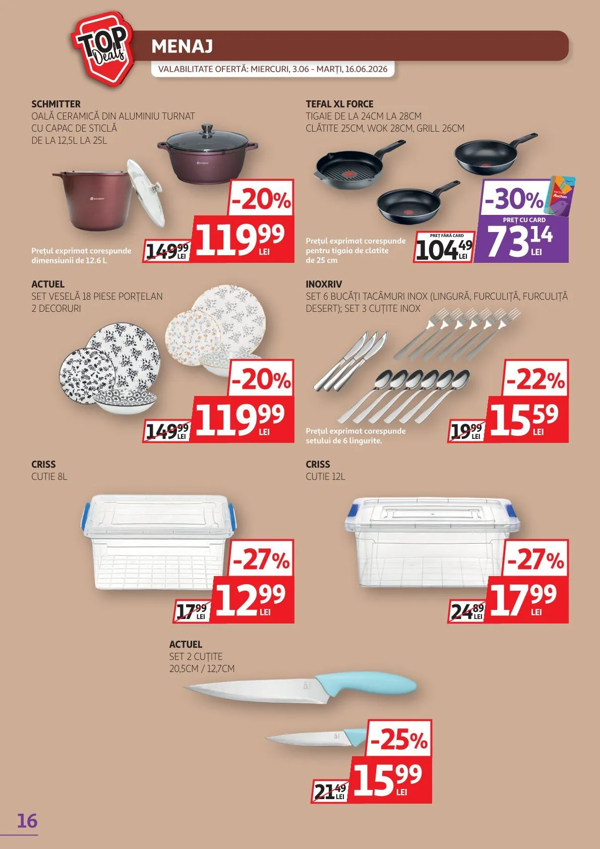 Catalog Auchan  de la 3 iunie până la 16 iunie 2026 - Revista Pagina 16