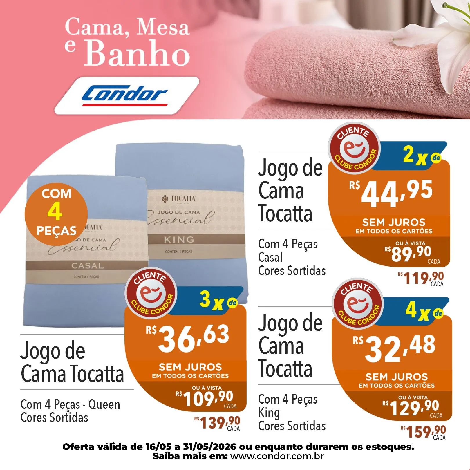 Encarte de  Folhetos Supermercados Condor 22 de maio até 31 de maio 2026 - Pagina 1