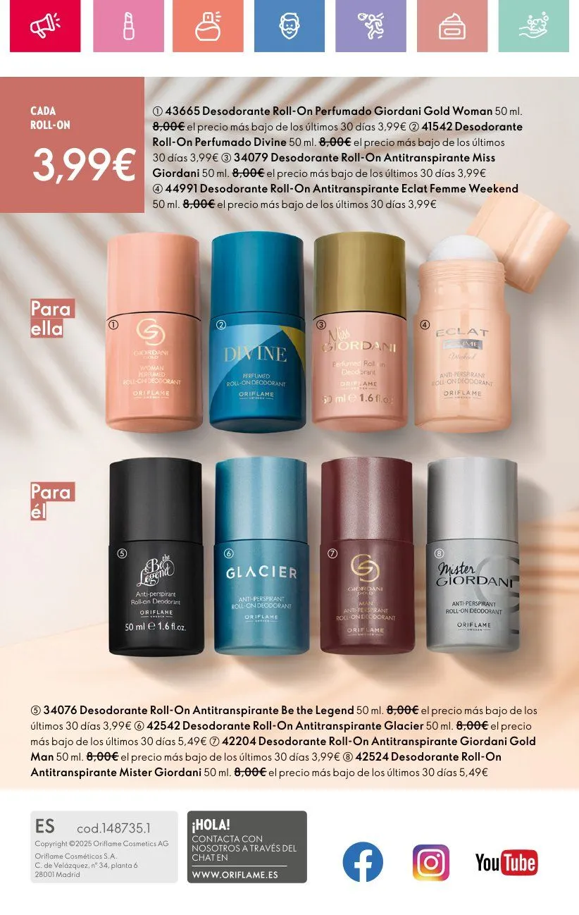 Catálogo de Oriflame catálogos y ofertas 13 de julio al 2 de agosto 2025 - Pagina 150