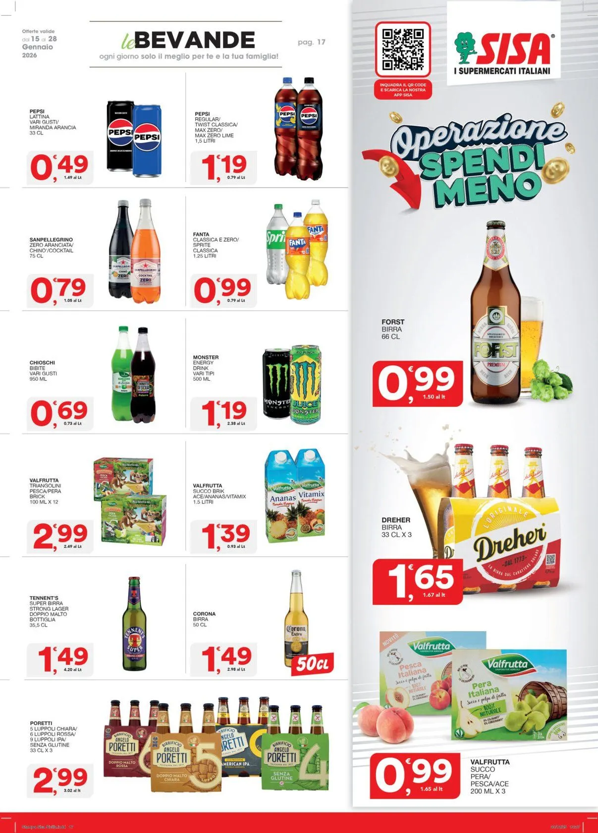Volantini Sisa da 15 gennaio a 26 gennaio di 2026 - Pagina del volantino 17