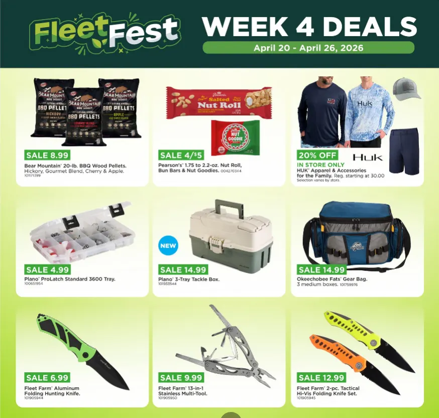 Weekly promotion Fleet Farm Sales spanning from April 20 to April 26 2026 - Page 17 for Catalogue 365