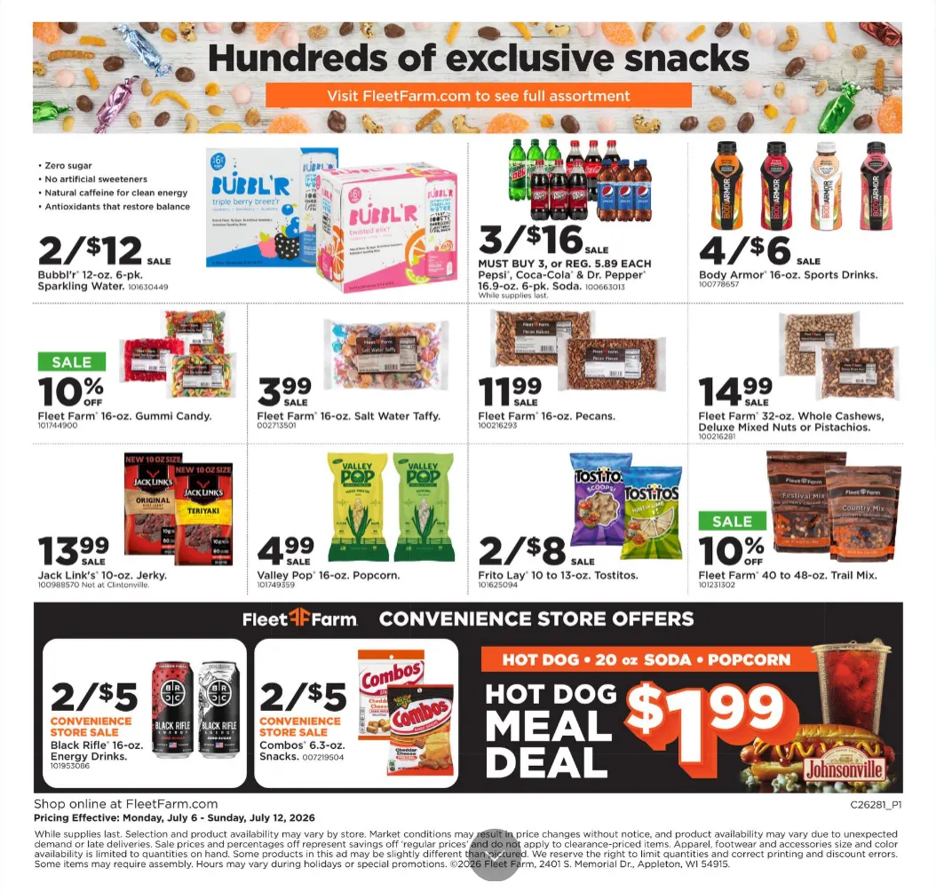 Weekly promotion Fleet Farm Sales spanning from July 6 to July 12 2026 - Page 17 for Catalogue 365