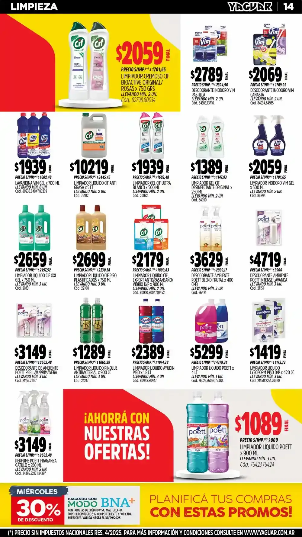 Ofertas de Ofertas Yaguar 1 de septiembre al 7 de septiembre 2025 - Página 16 del catálogo