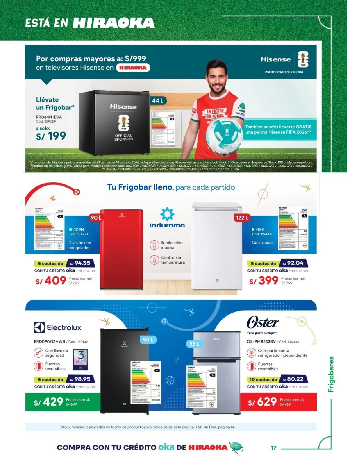 Catalogo de Hiraoka Ofertas 1 de junio al 6 de junio 2026 - Pag 17