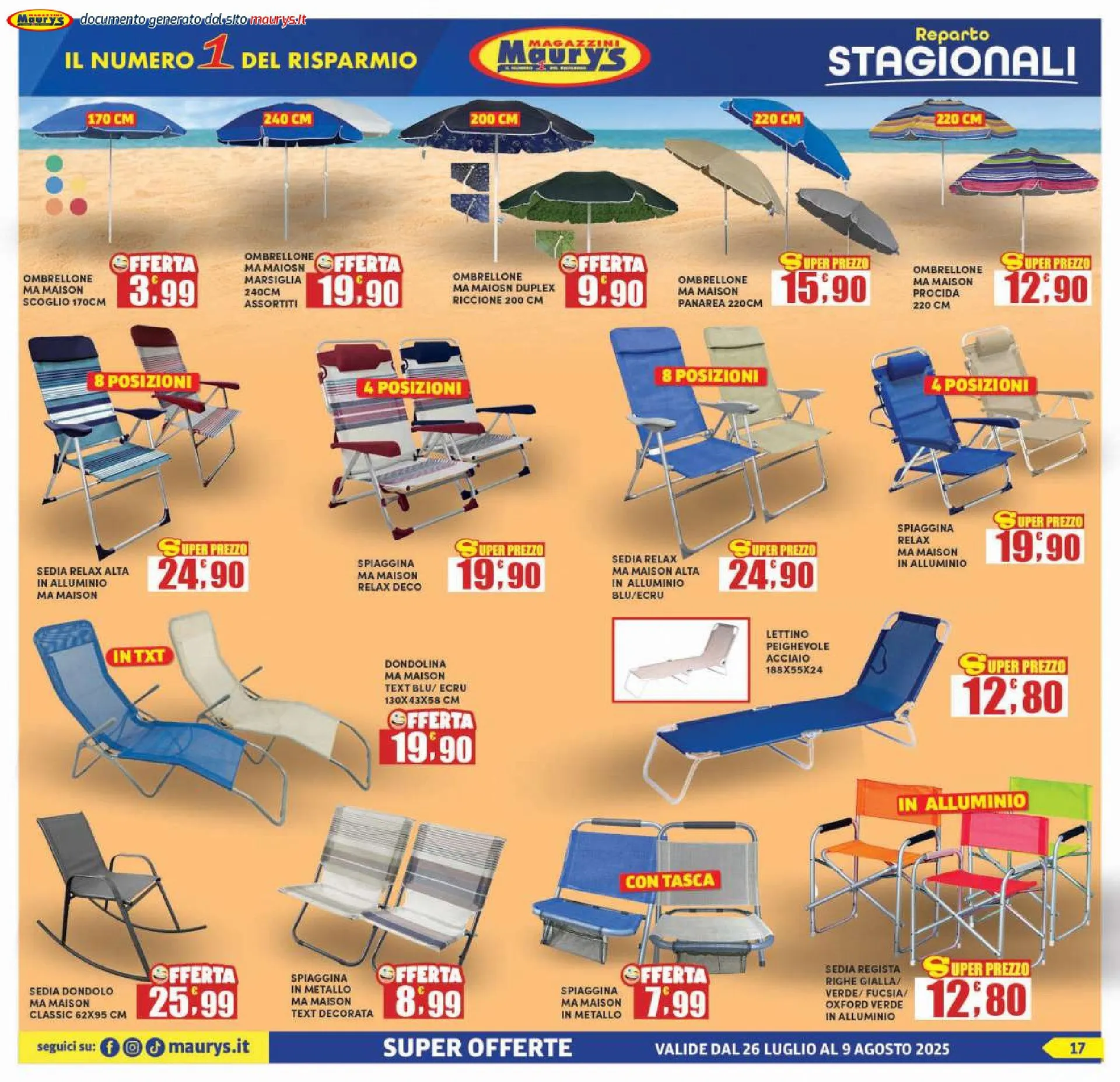 Maury's Volantino da 25 luglio a 10 agosto di 2025 - Pagina del volantino 17