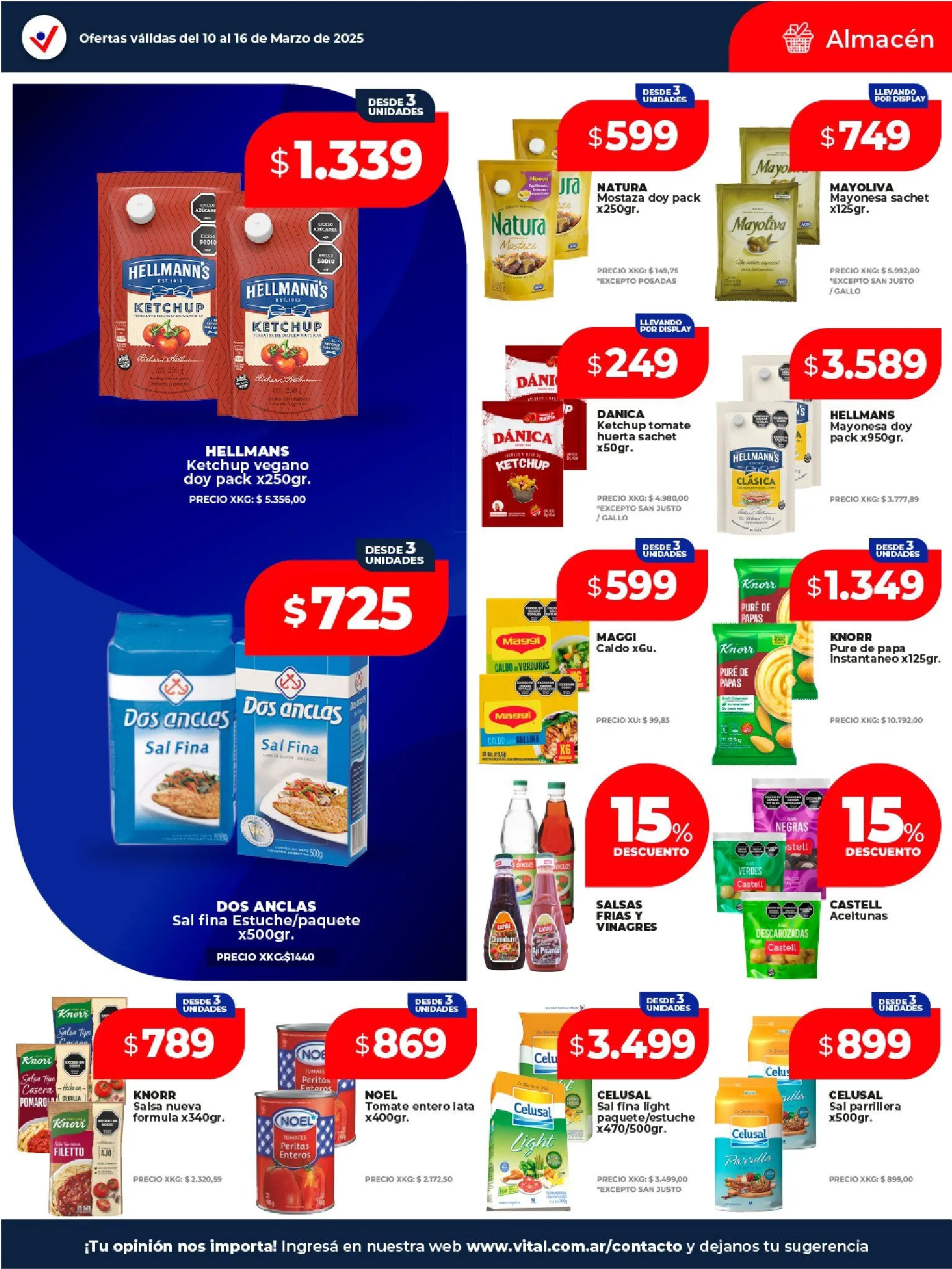 Ofertas de Vital Ofertas  10 de marzo al 16 de marzo 2025 - Página 15 del catálogo
