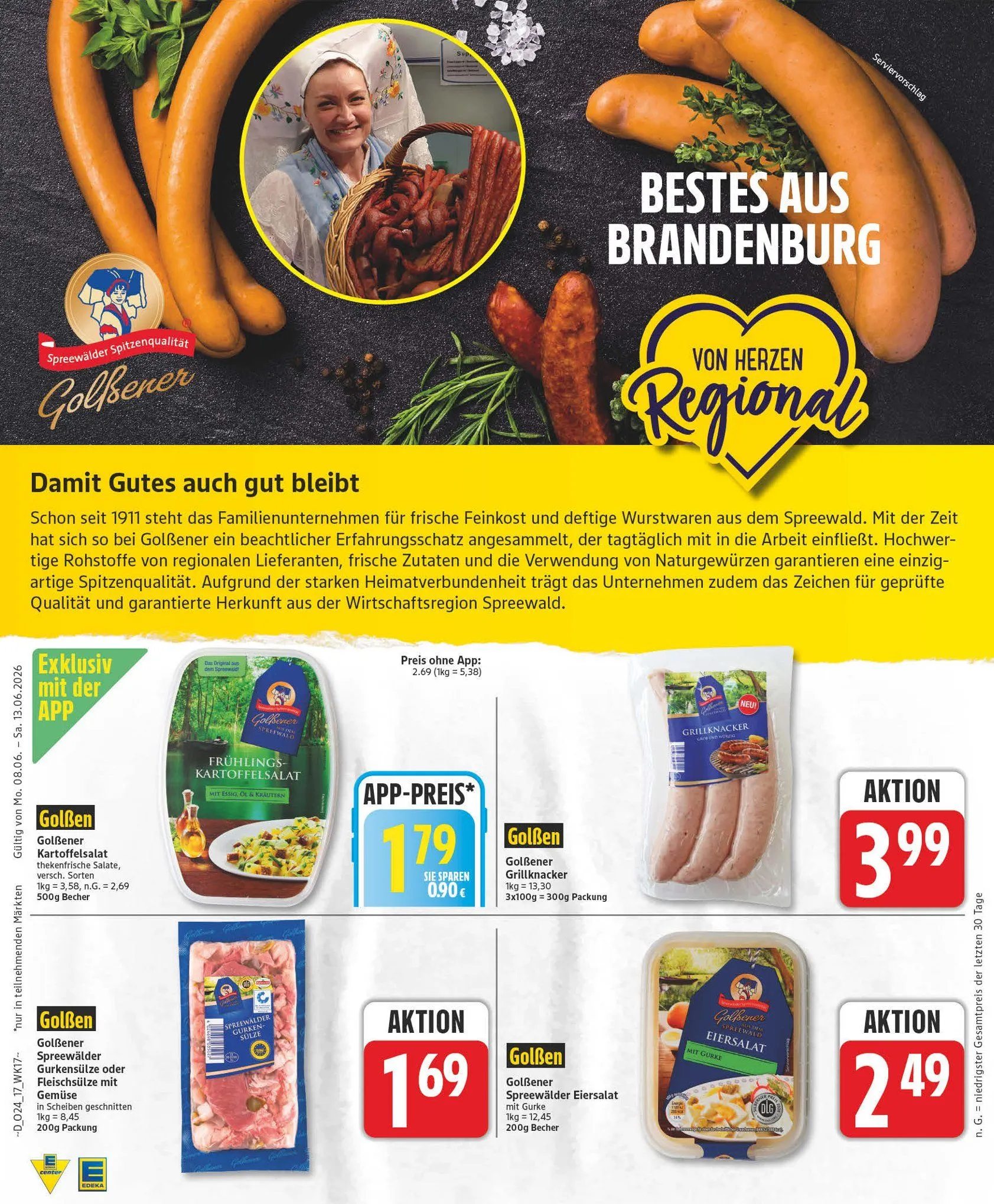 Edeka Angebote von 8. Juni bis 13. Juni 2026 - Prospekt seite 17