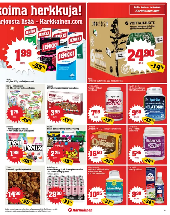 Kärkkäinen  Angebote voimassa alkaen 3. joulukuuta - 16. joulukuuta 2025 - Tarjouslehti sivu 17