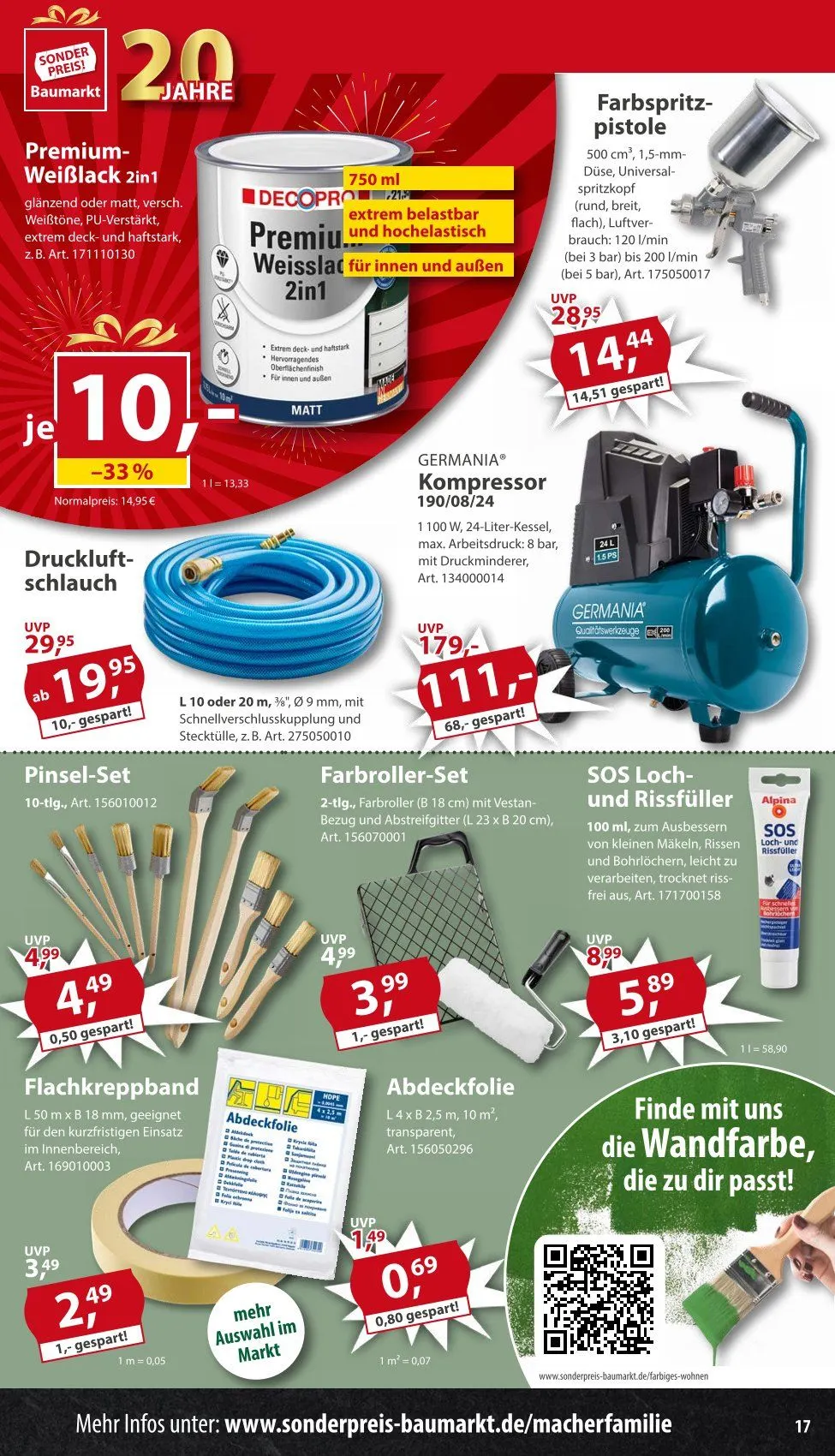 Sonderpreis-Baumarkt Prospekt von 12. April bis 18. April 2025 - Prospekt seite 17