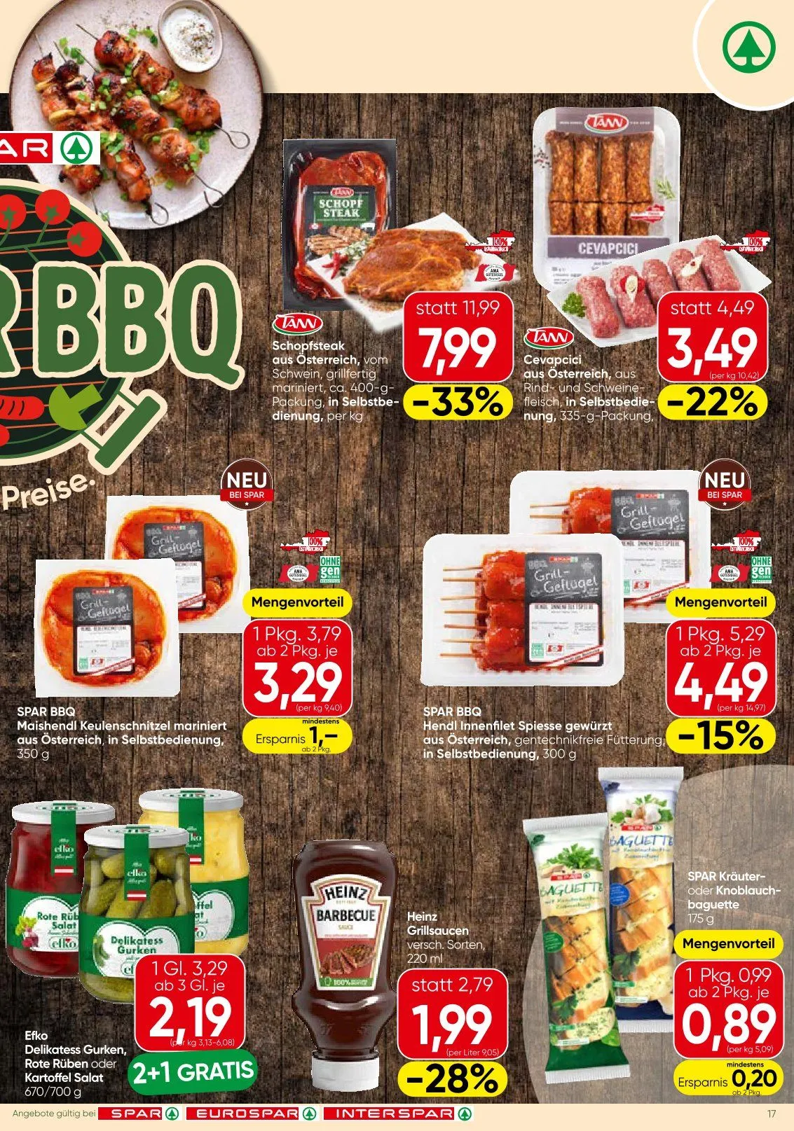  SPAR Prospekte von 21. Mai bis 2. Juni 2026 - Flugblätt seite  17