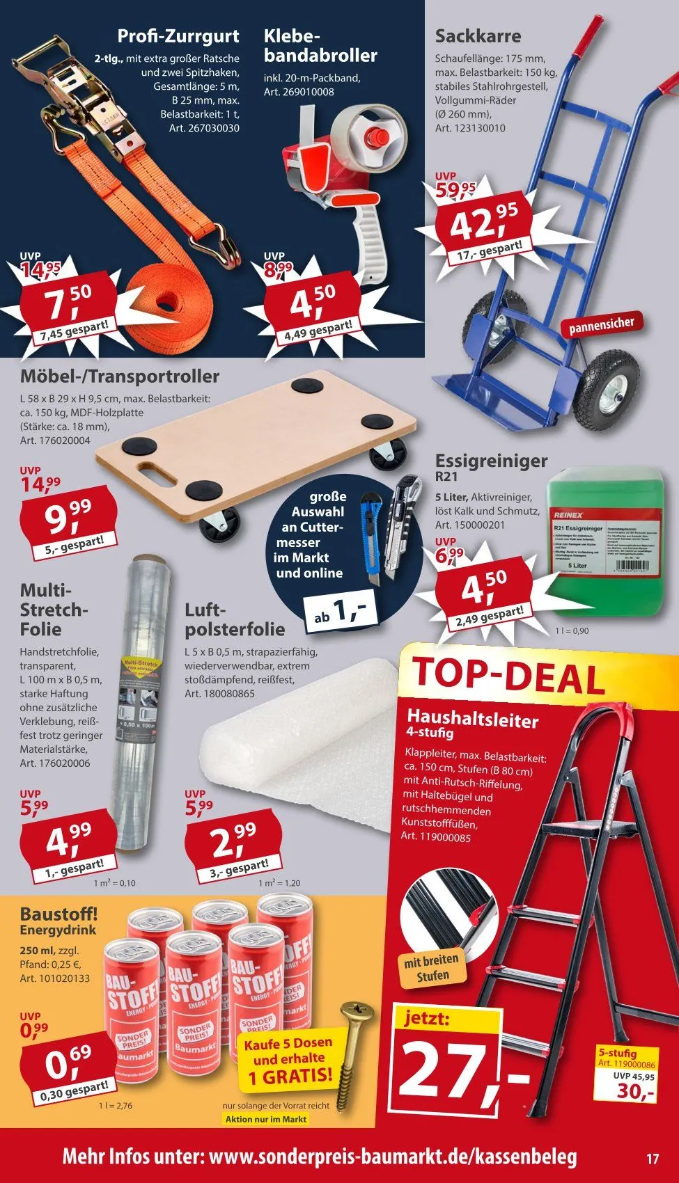 Sonderpreis-Baumarkt Prospekte von 7. März bis 13. März 2026 - Prospekt seite 17